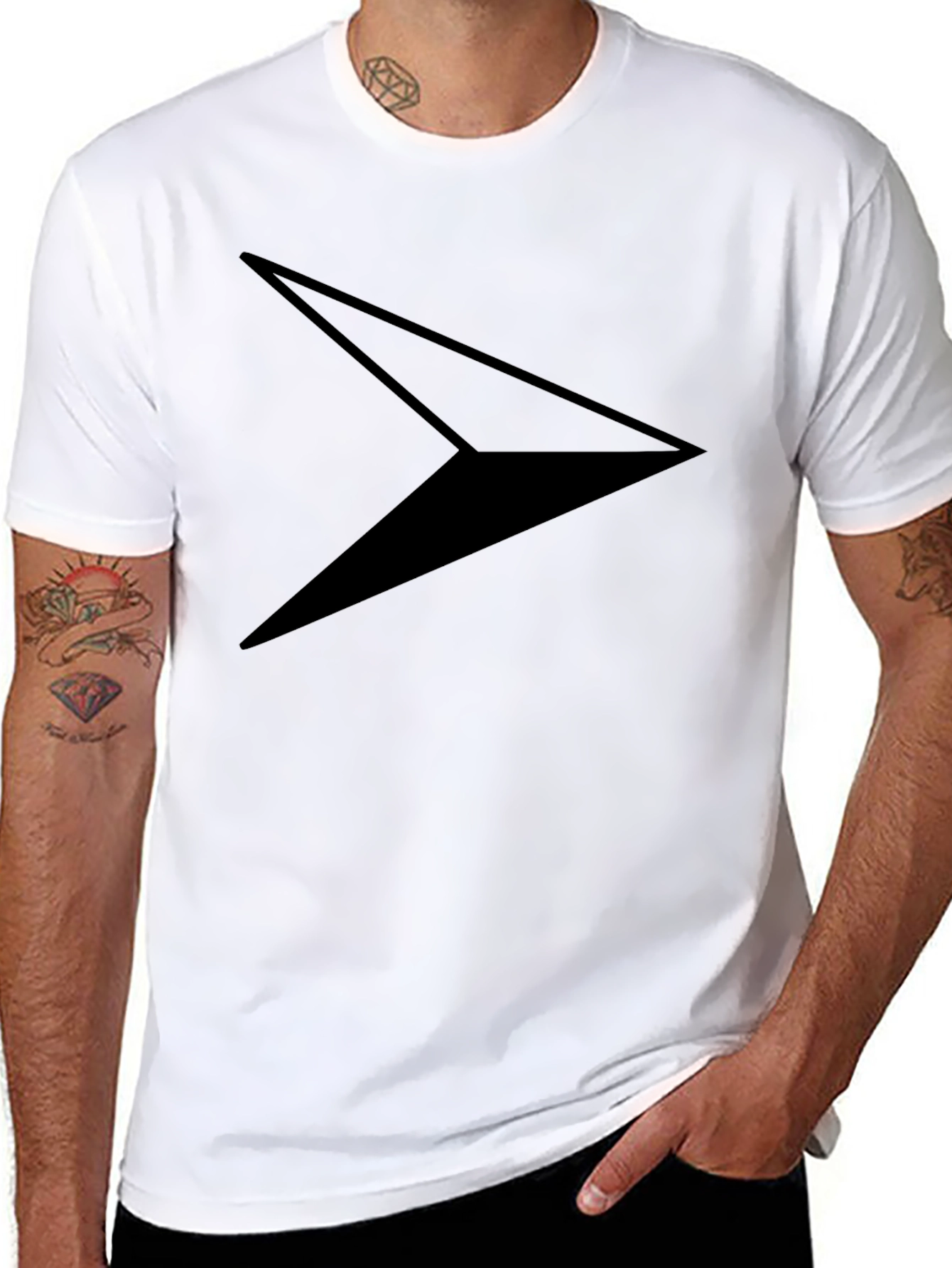 Modern Minimalist Arrow Black T-Shirt
