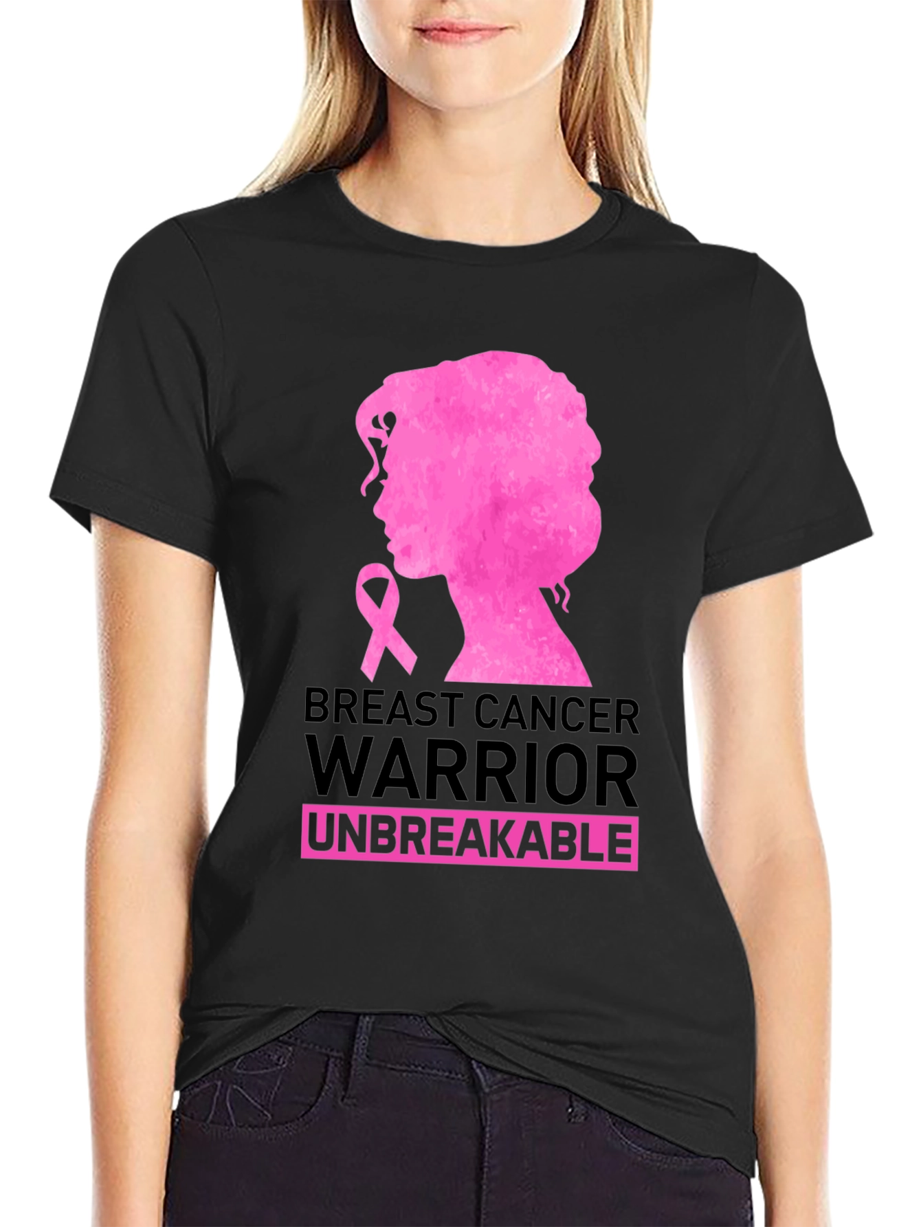 Breast Cancer Warrior T-Shirt - Unbreakable Womens Tee