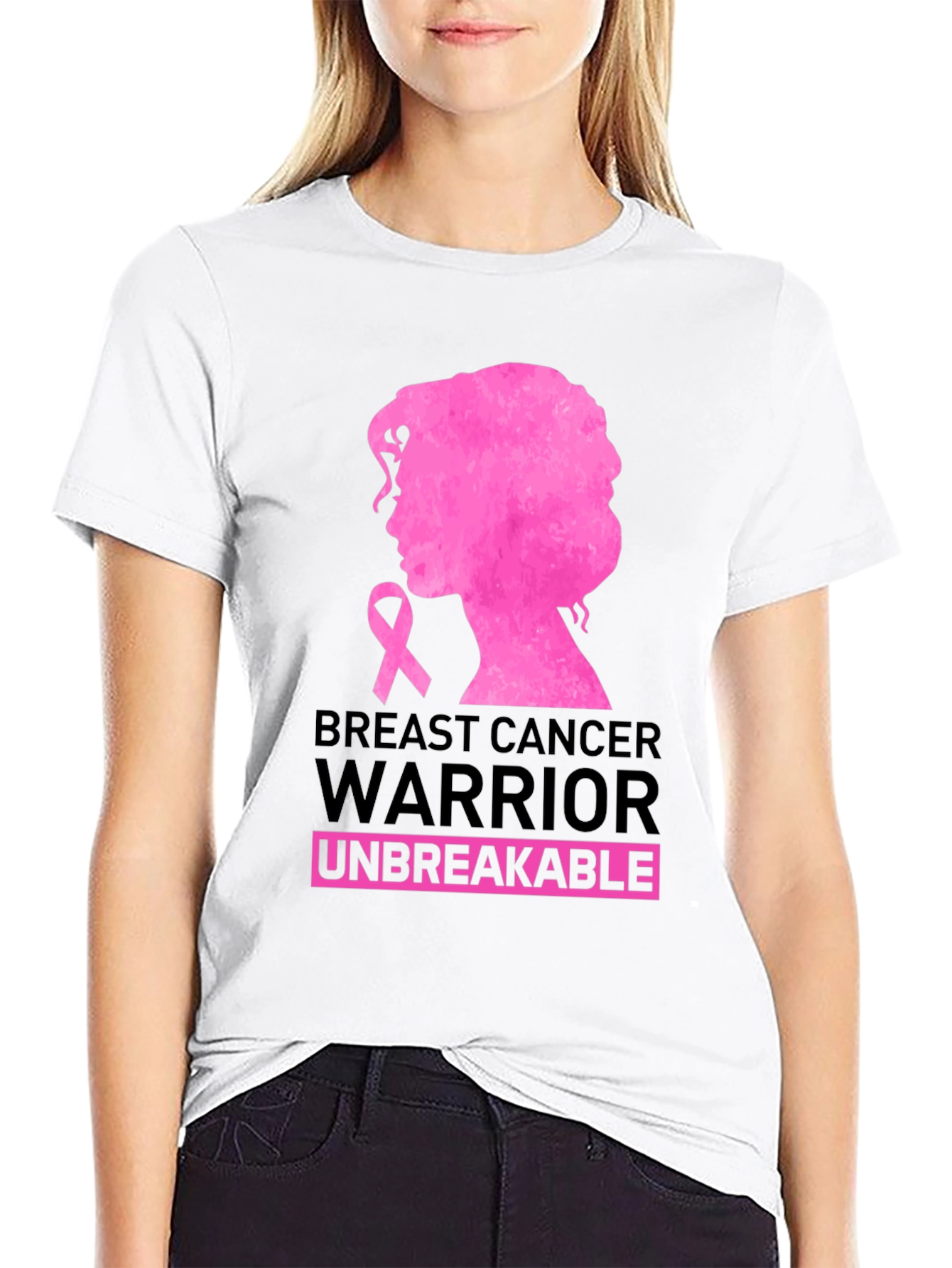 Breast Cancer Warrior T-Shirt - Unbreakable Womens Tee