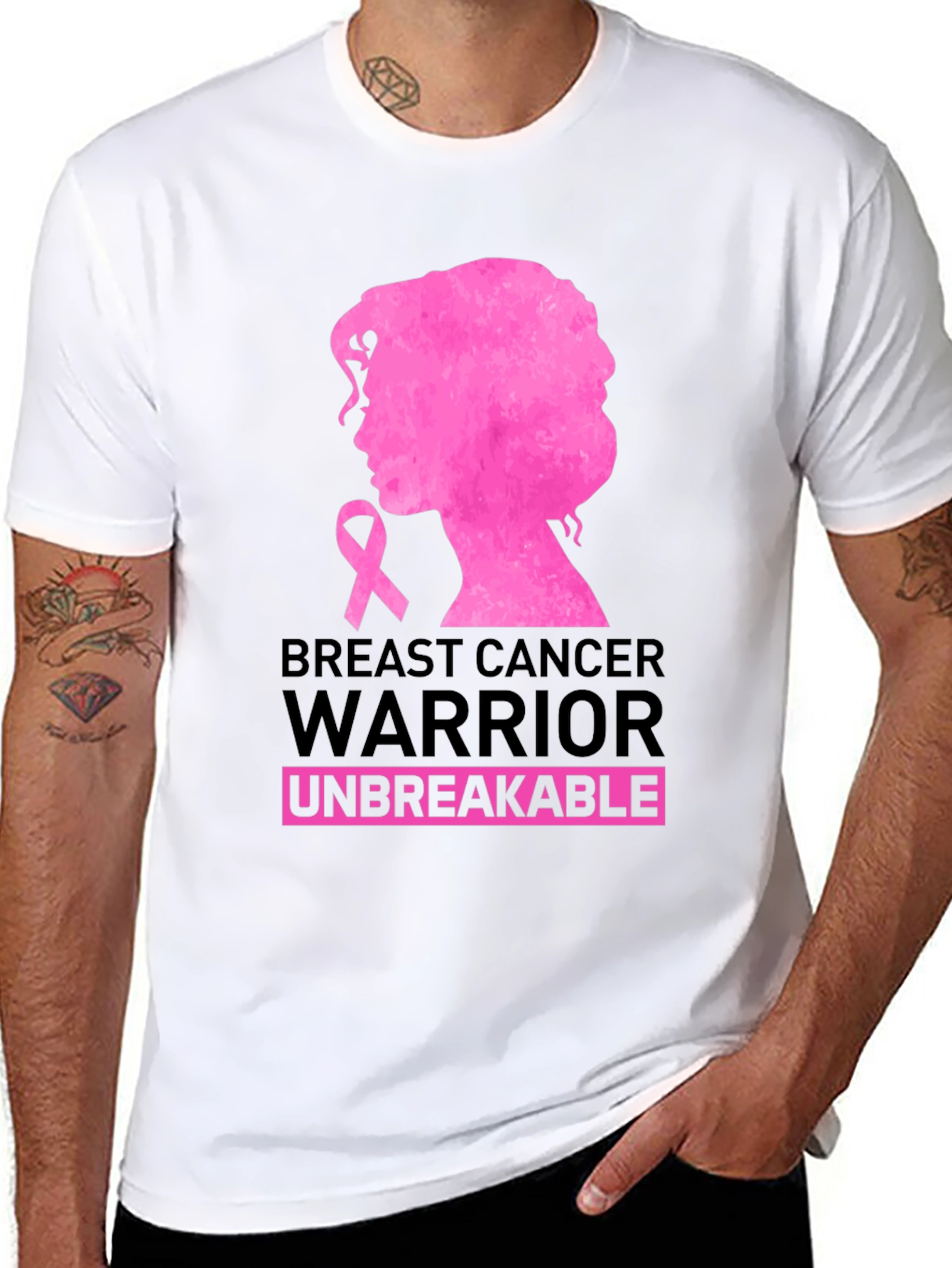 Breast Cancer Warrior T-Shirt - Unbreakable Womens Tee