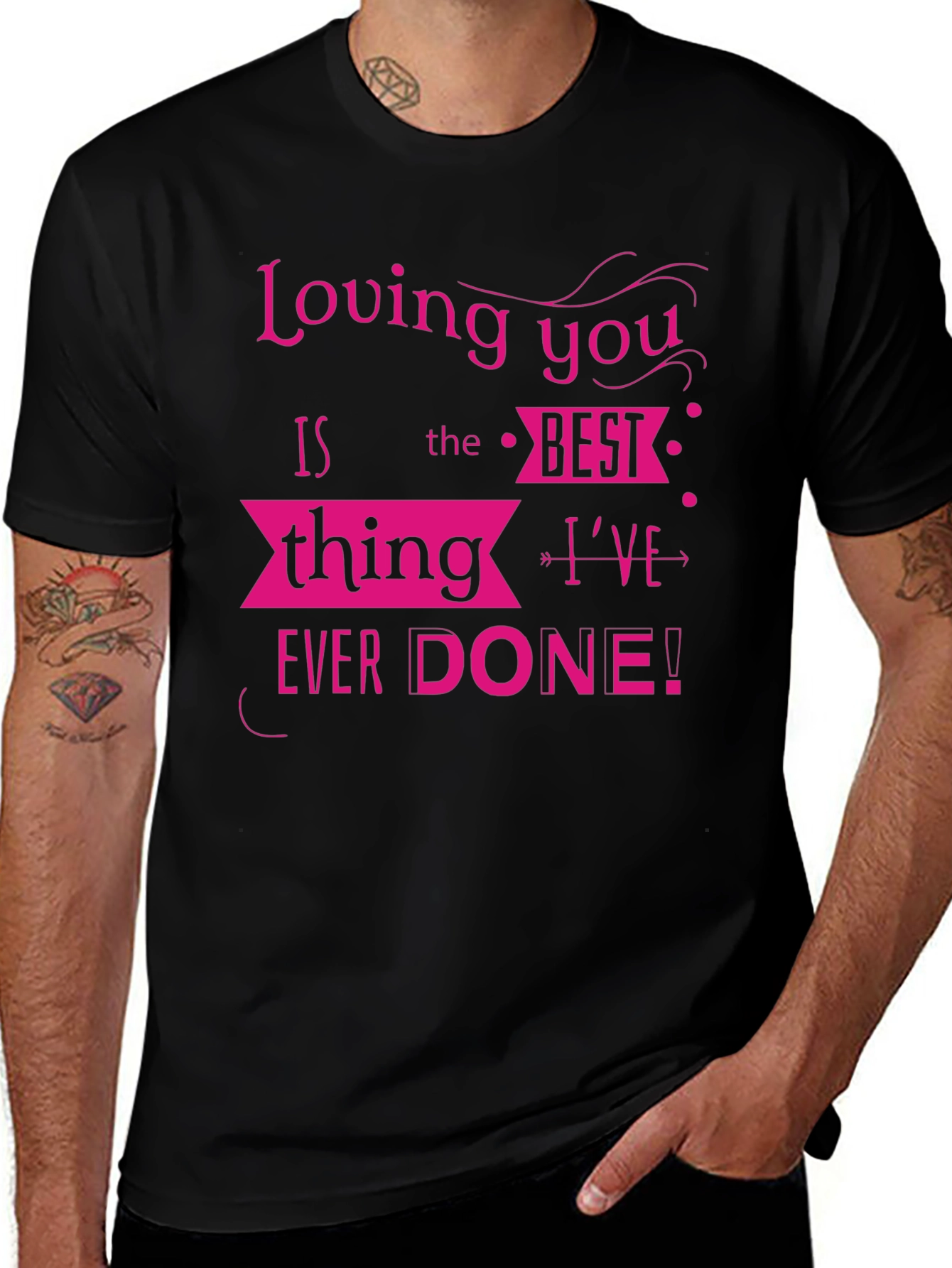 Loving You T-Shirt - Black Novelty Tee