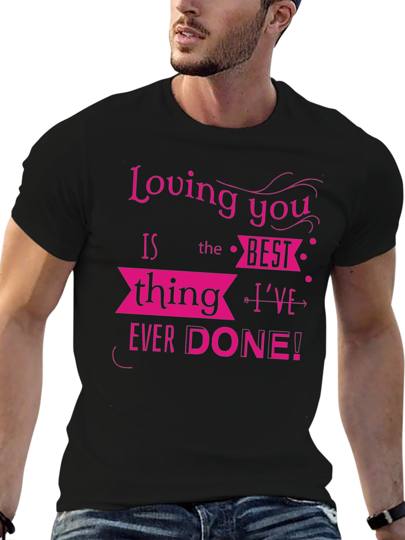 Loving You T-Shirt - Black Novelty Tee