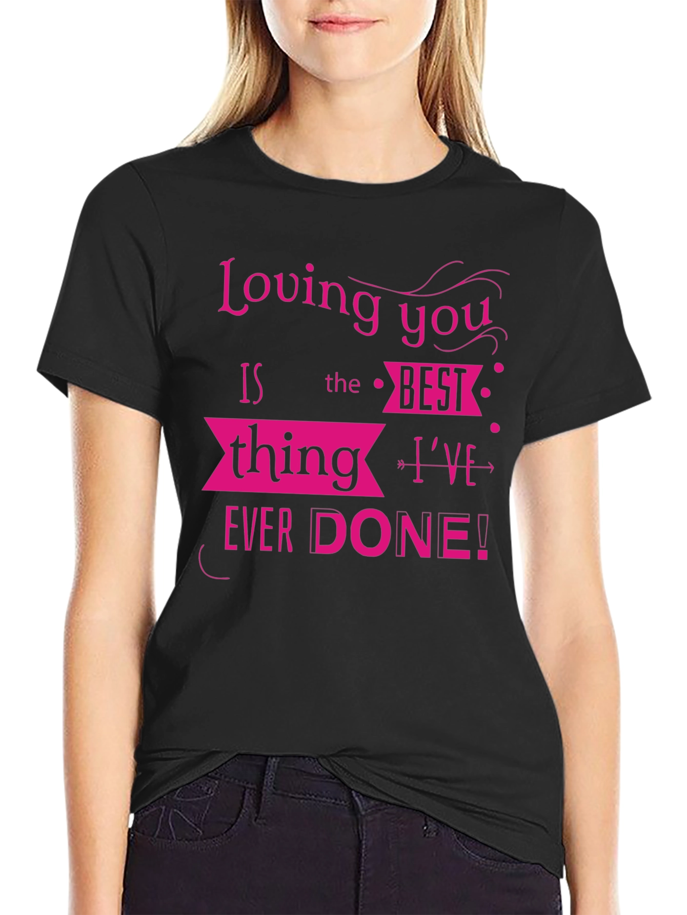 Loving You T-Shirt - Black Novelty Tee