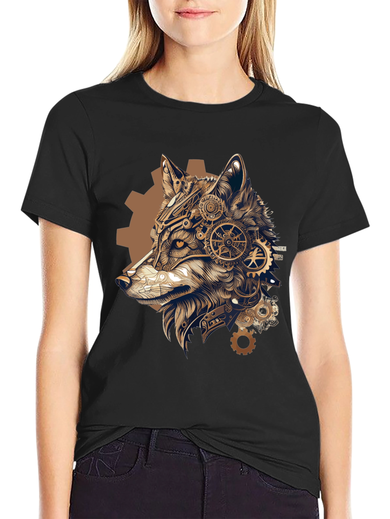 Steampunk Wolf T-Shirt: Gear Up Your Style