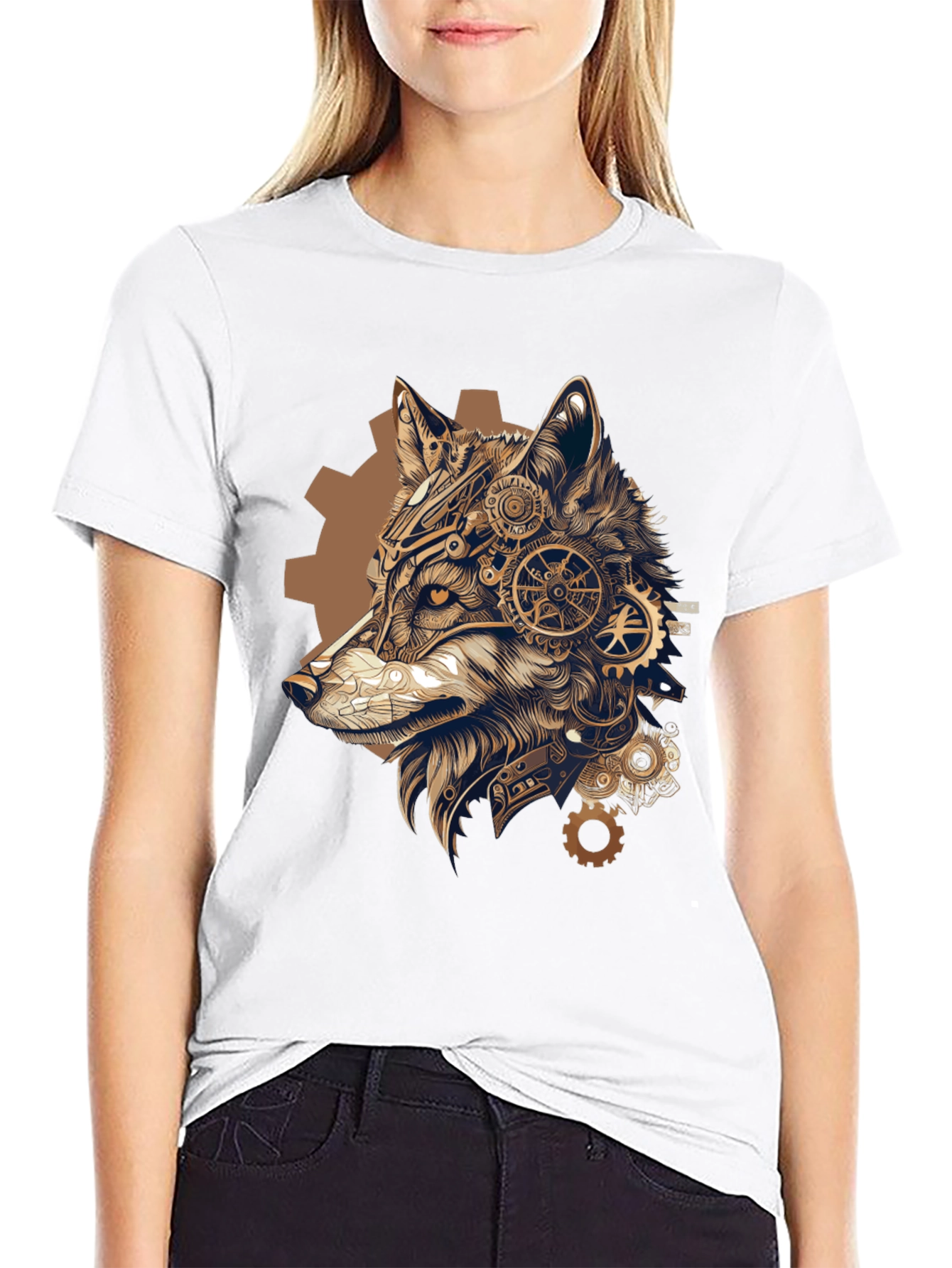 Steampunk Wolf T-Shirt: Gear Up Your Style