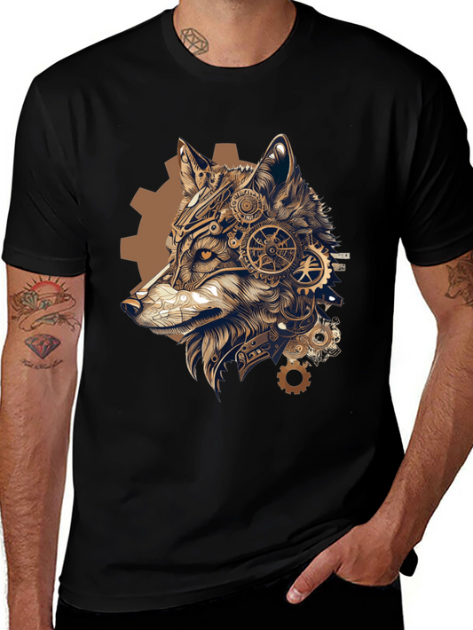 Steampunk Wolf T-Shirt: Gear Up Your Style