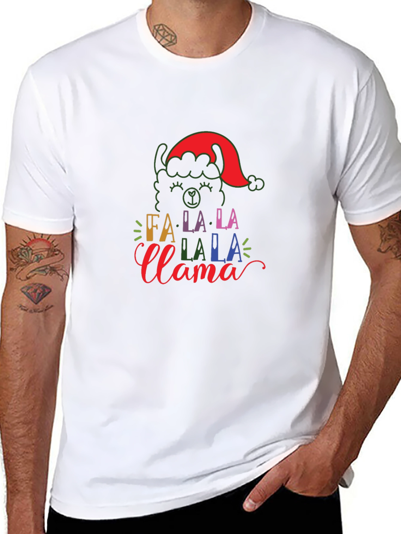 Festive Fa La La Llama Holiday T-Shirt
