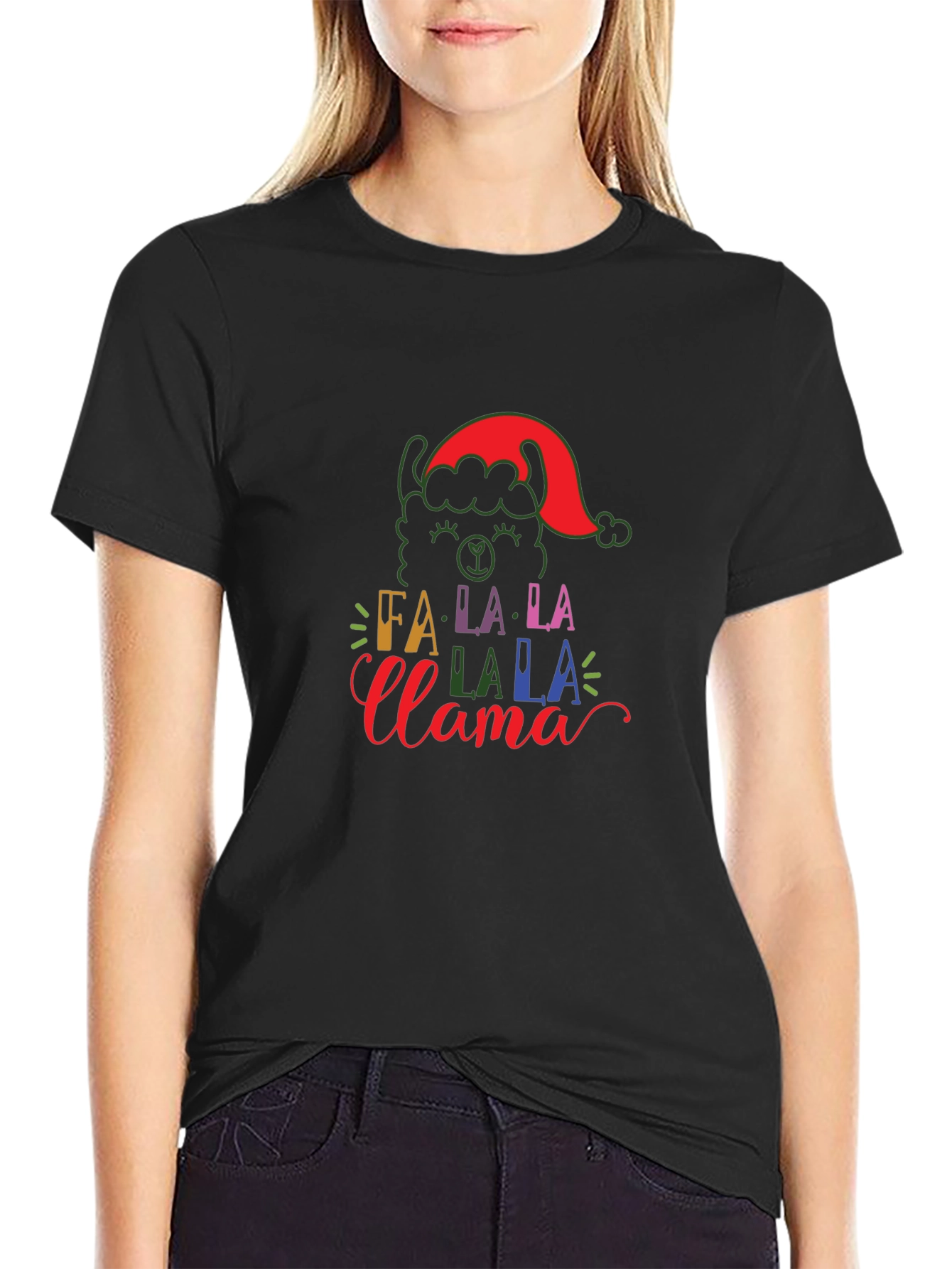 Festive Fa La La Llama Holiday T-Shirt