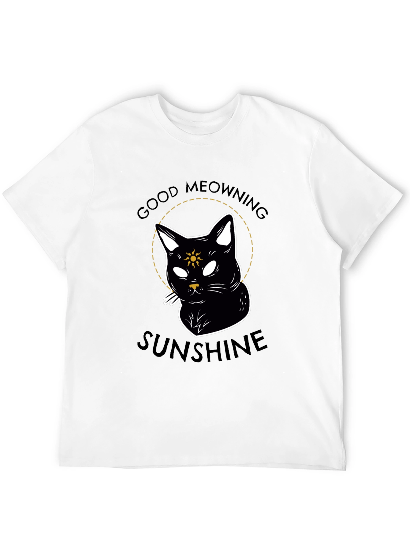 Good Meowning Sunshine Black Cat T-Shirt