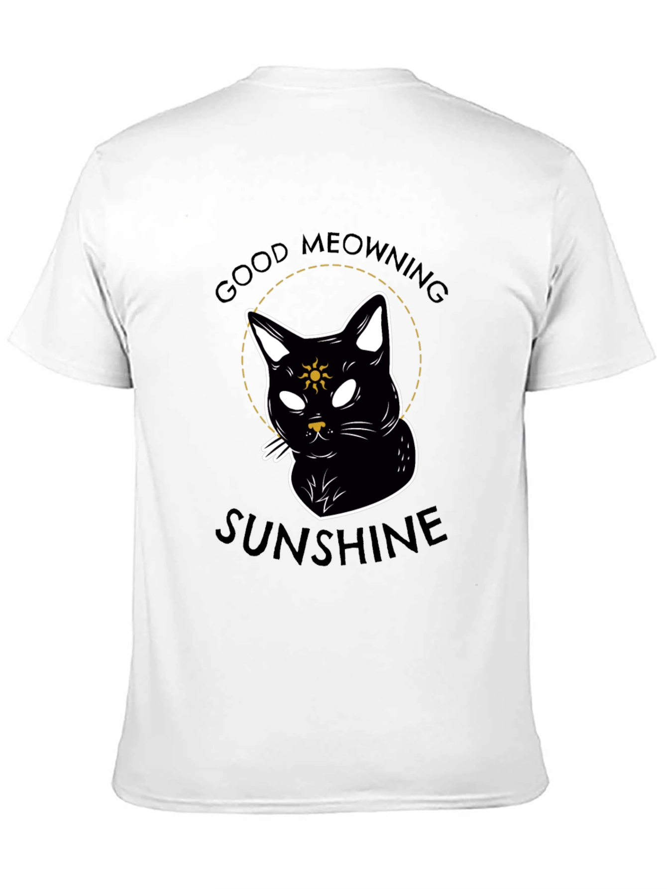 Good Meowning Sunshine Black Cat T-Shirt