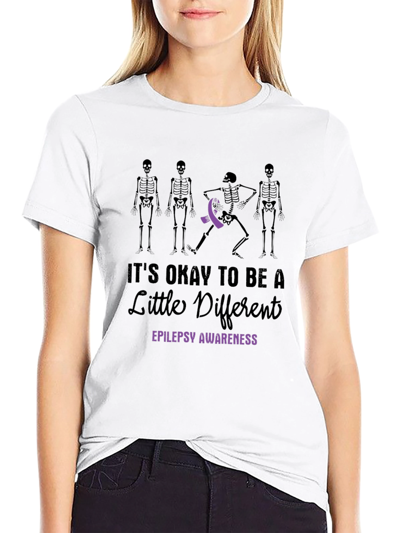 Epilepsy Awareness Skeleton Graphic Tee