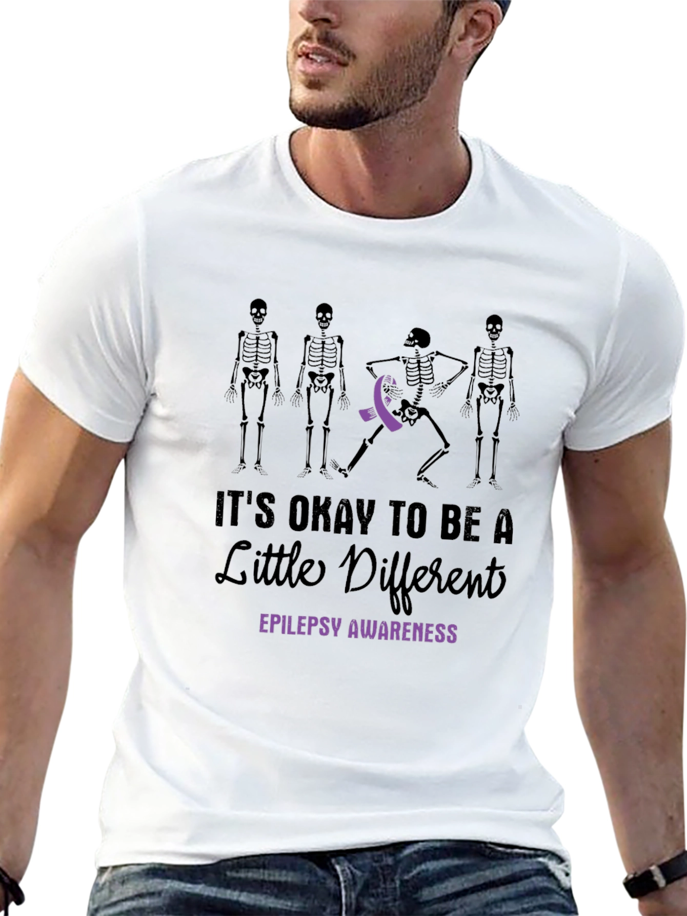 Epilepsy Awareness Skeleton Graphic Tee