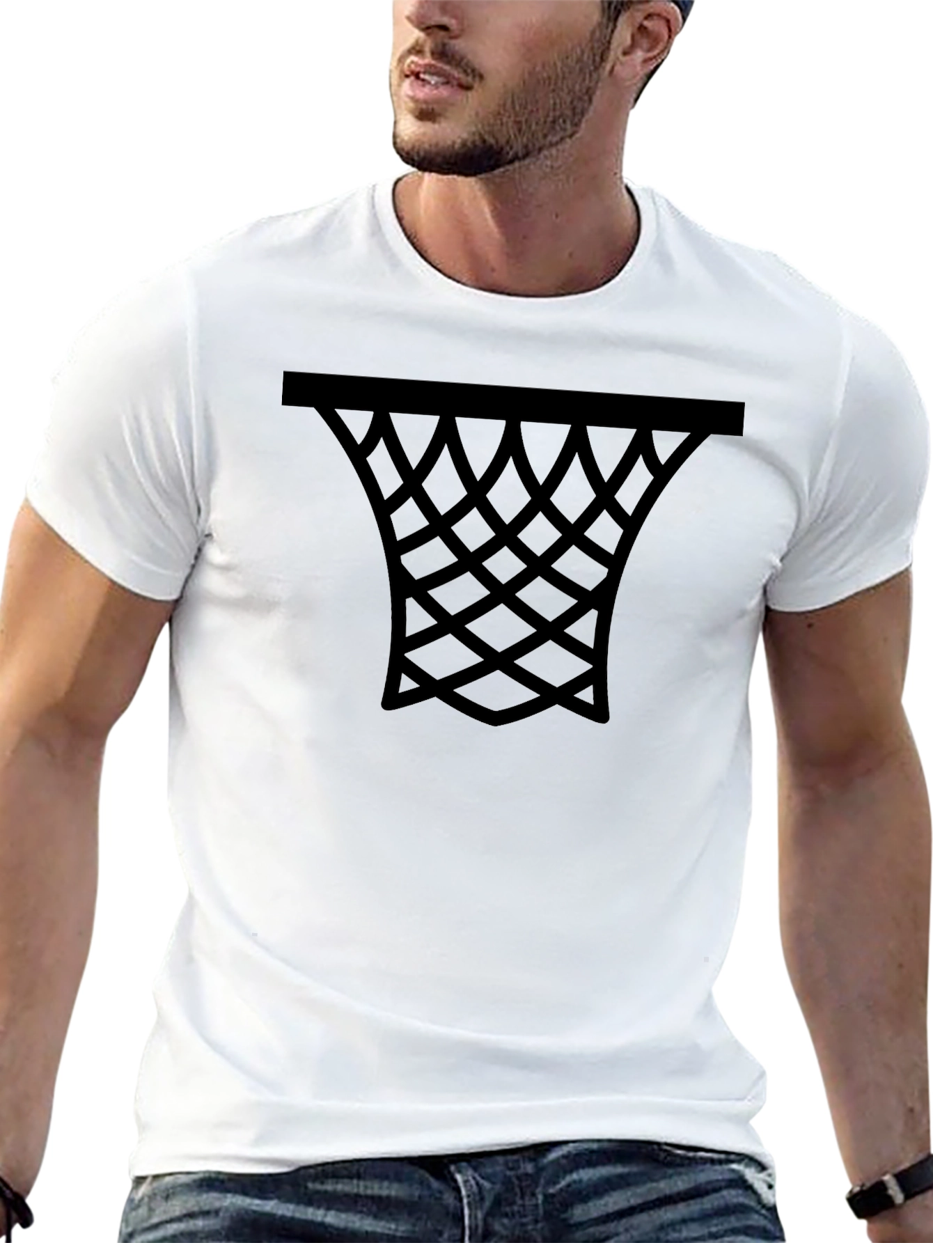 Basketball Hoop Net Graphic T-Shirt
