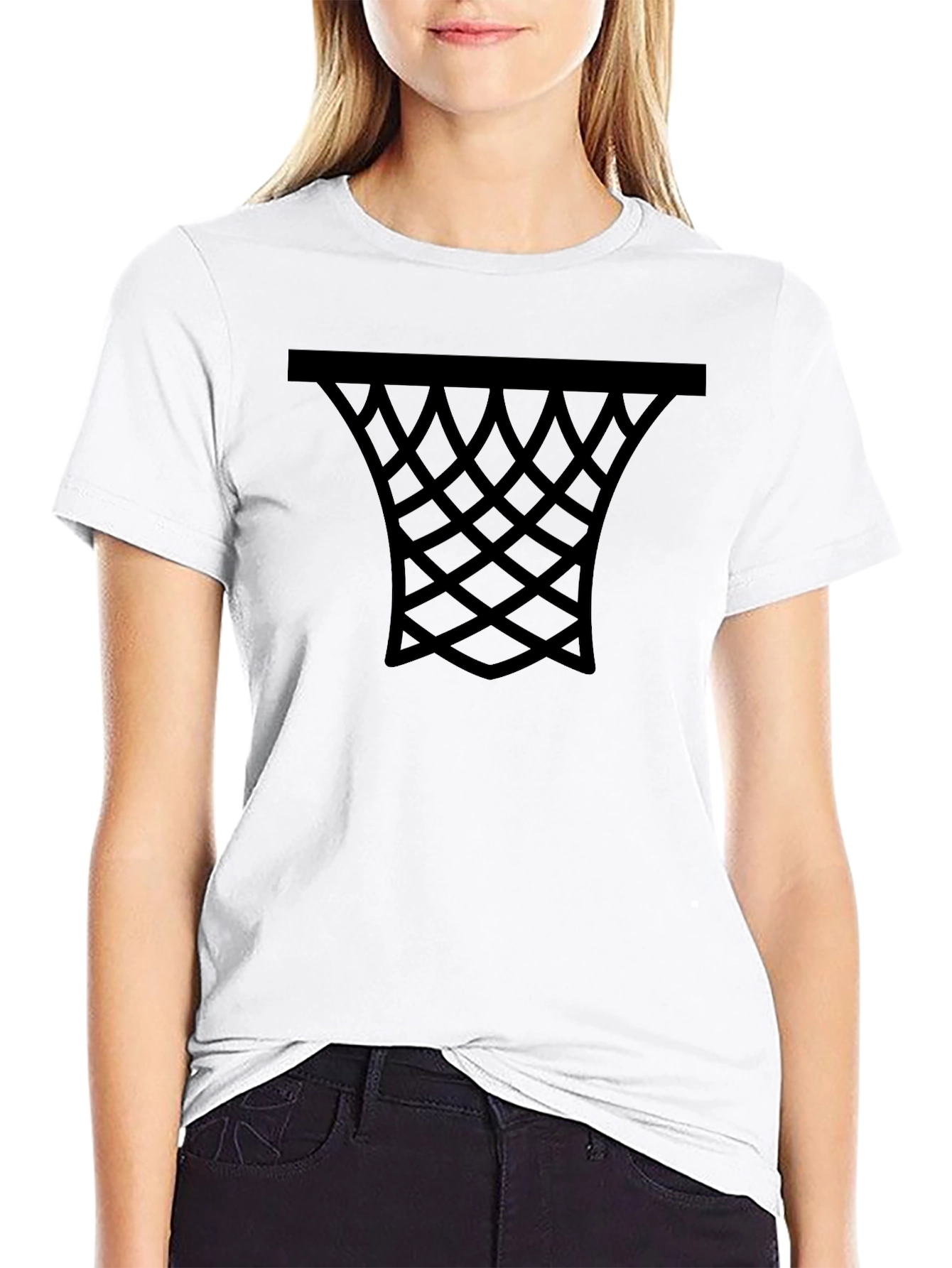 Basketball Hoop Net Graphic T-Shirt
