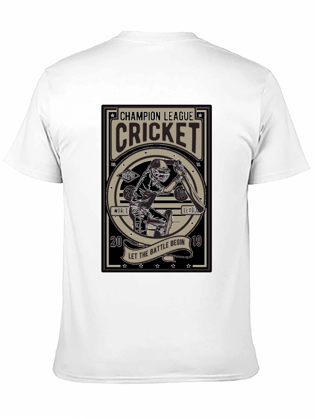 Champion League Cricket Black T-Shirt