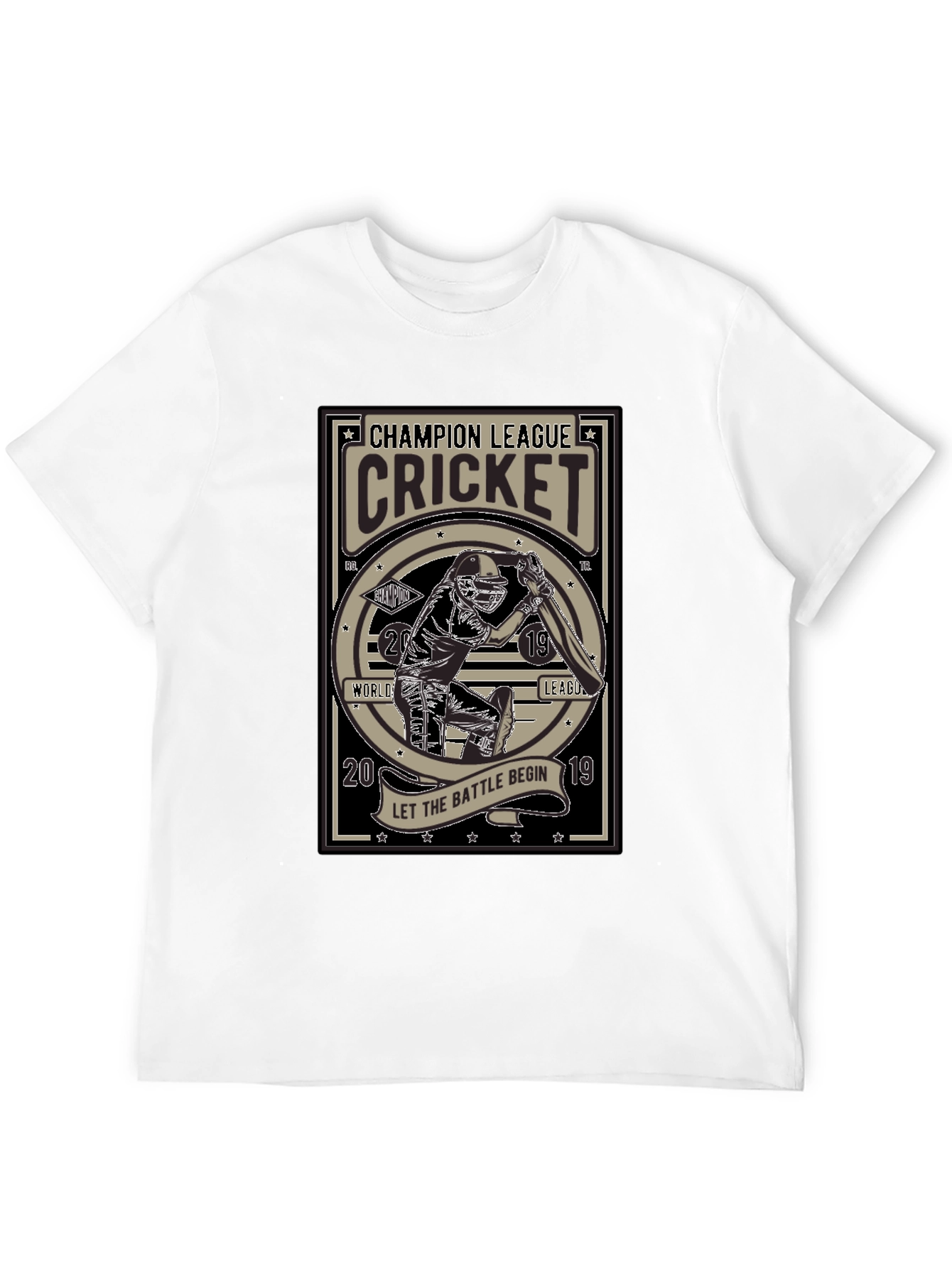 Champion League Cricket Black T-Shirt