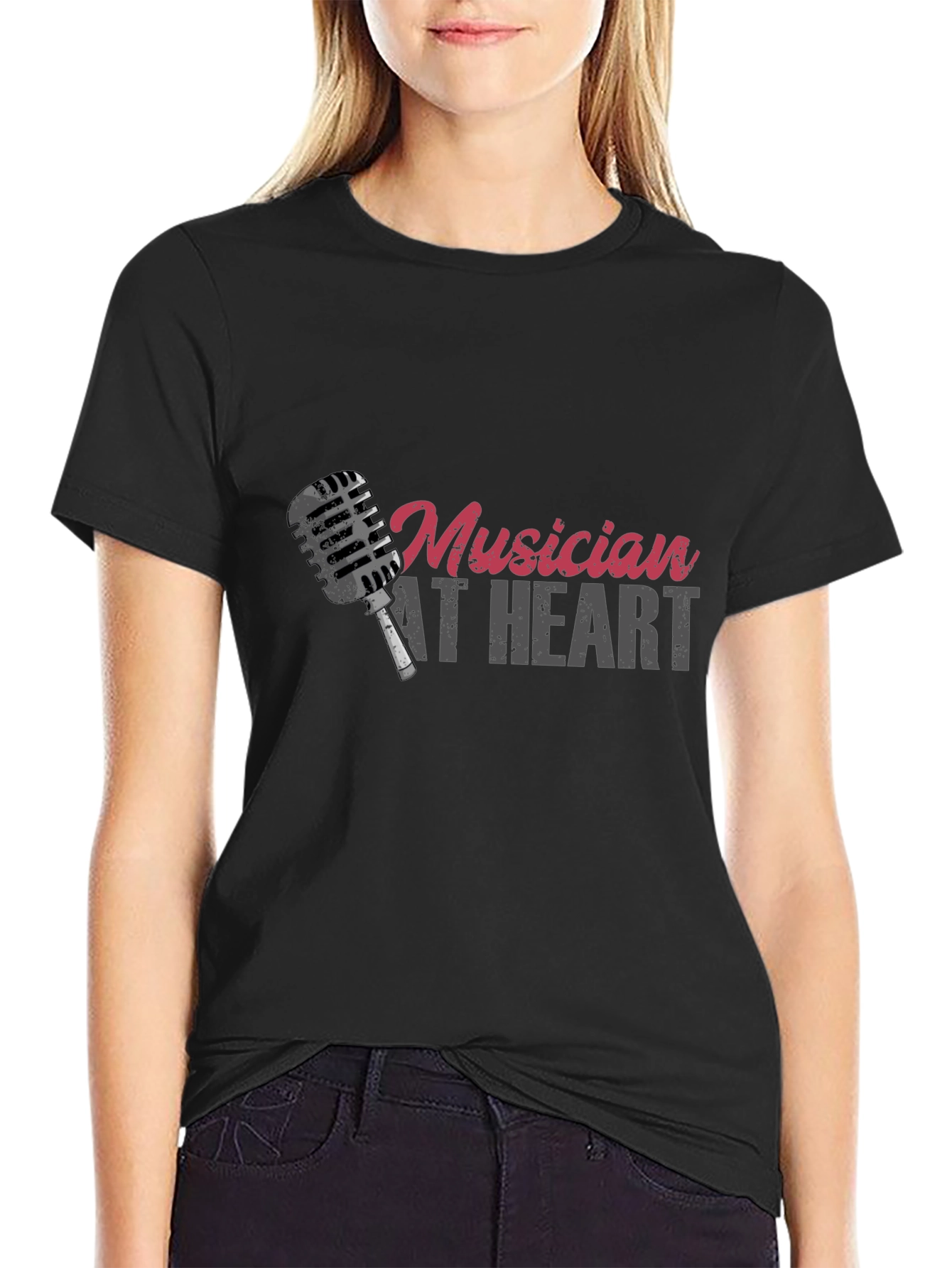 Musician At Heart Black T-Shirt