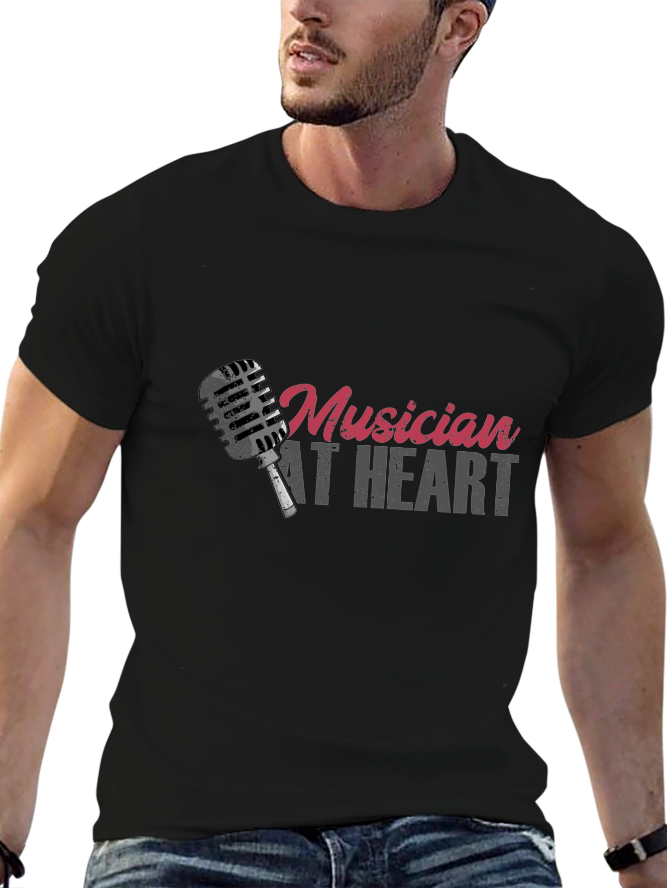 Musician At Heart Black T-Shirt