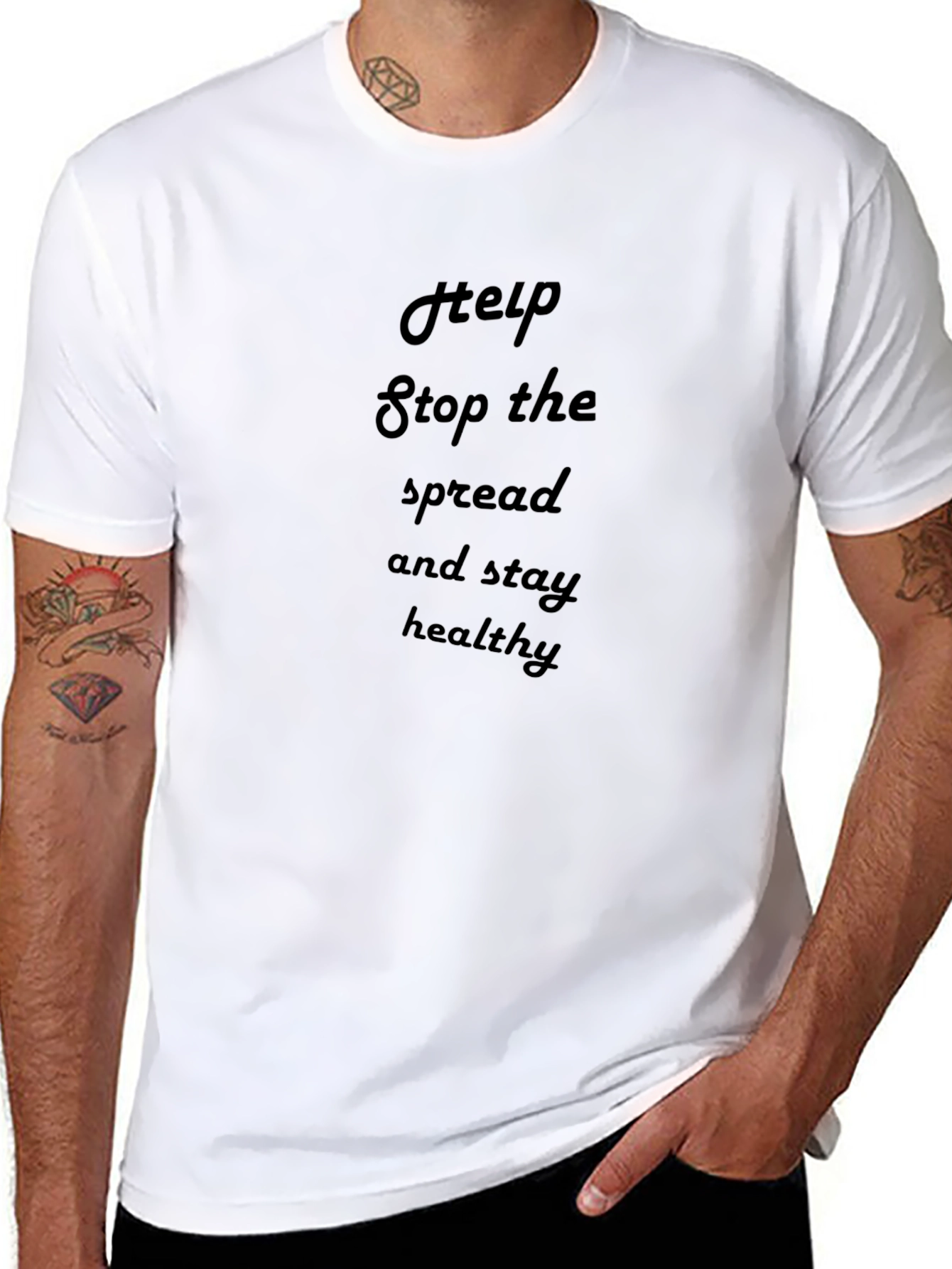 Help Stop the Spread Black Graphic Tee