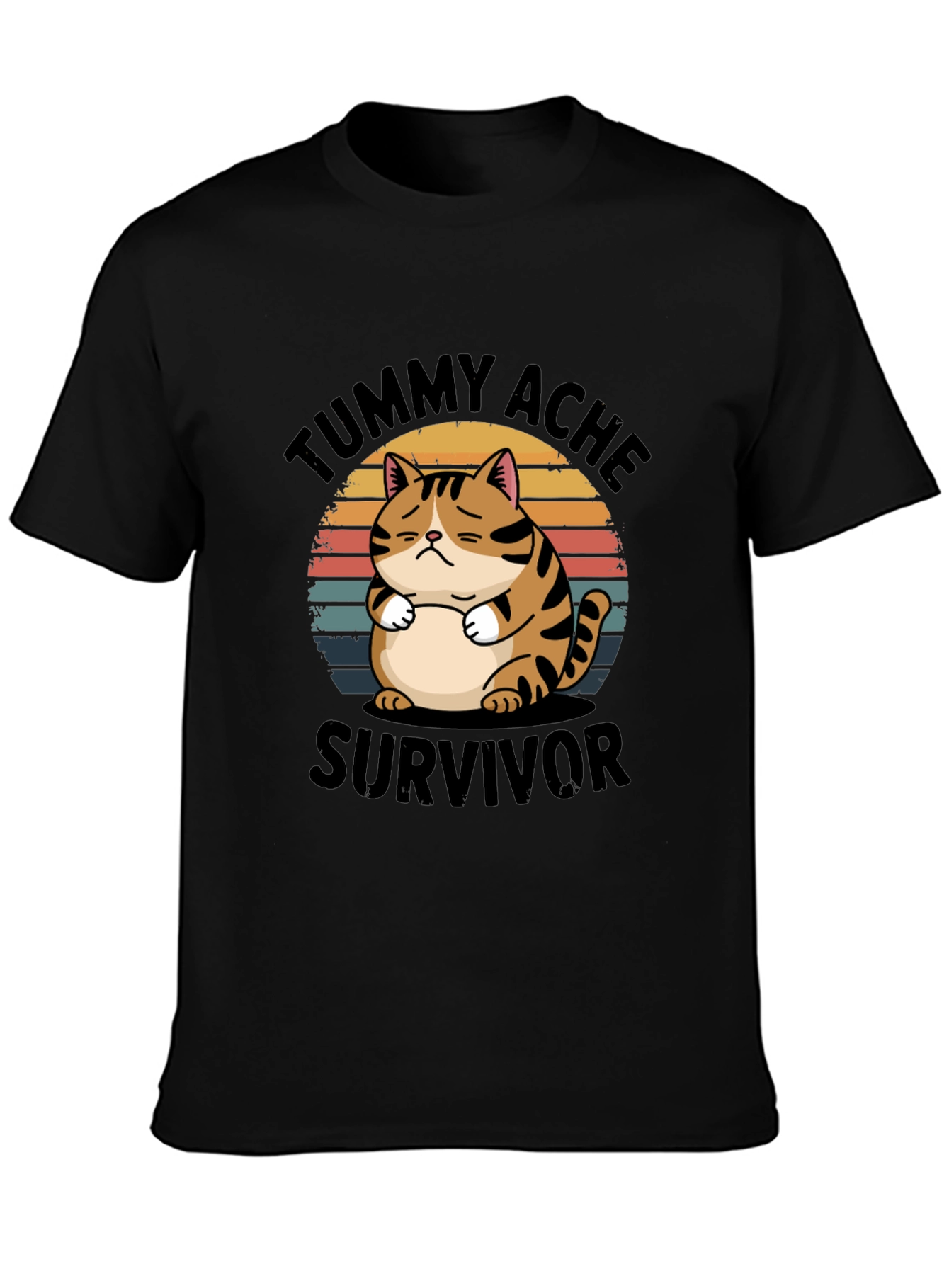 Tummy Ache Survivor T-Shirt - Cat Design