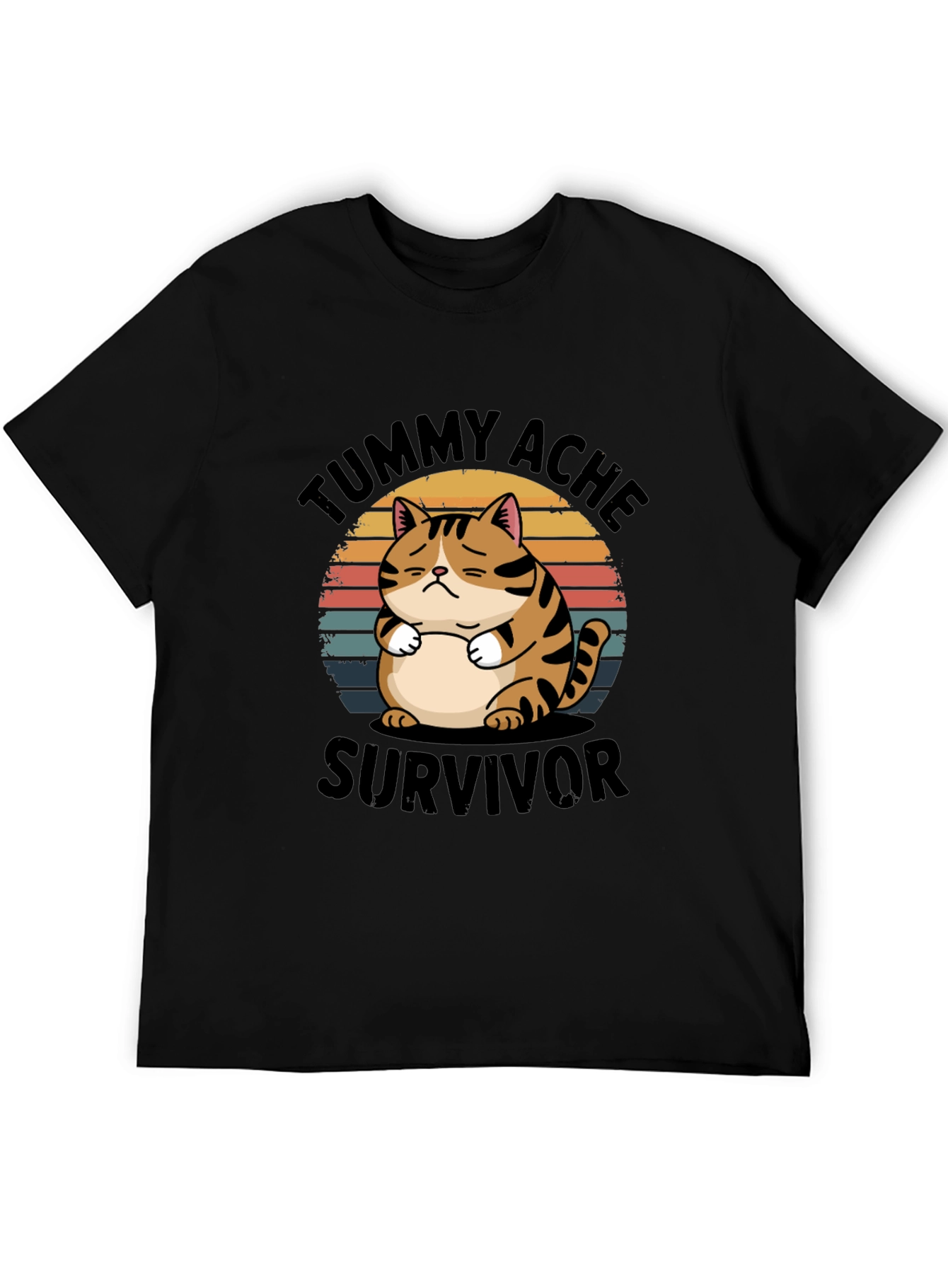 Tummy Ache Survivor T-Shirt - Cat Design