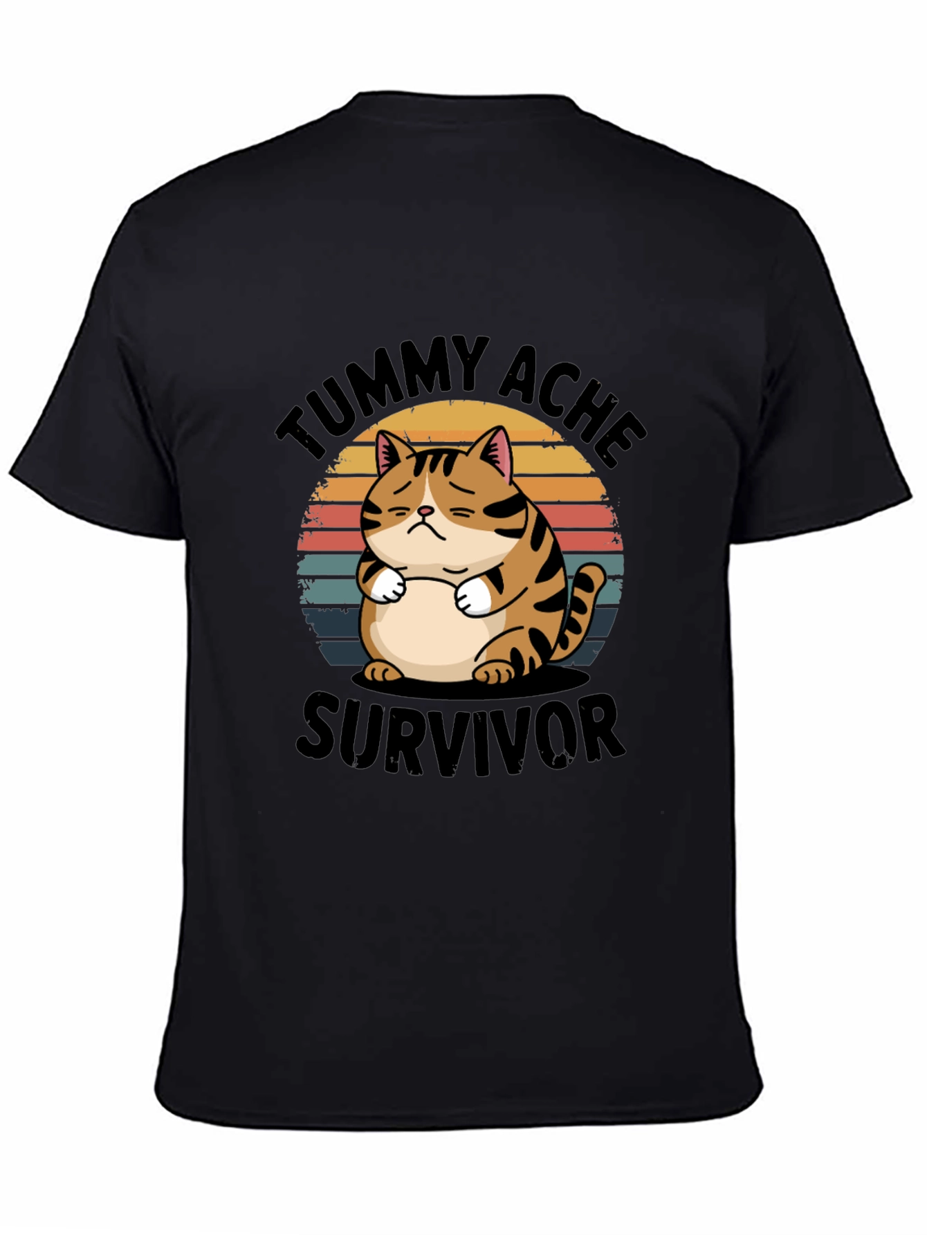 Tummy Ache Survivor T-Shirt - Cat Design