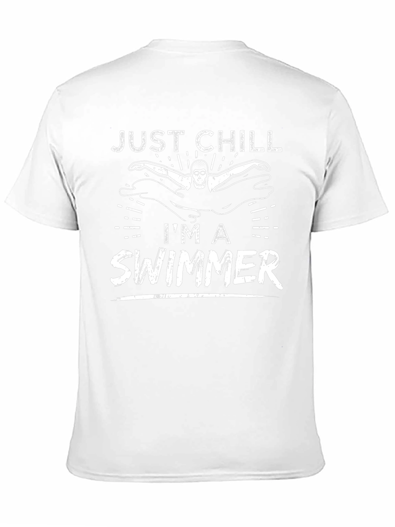 Just Chill Im A Swimmer Black T-Shirt