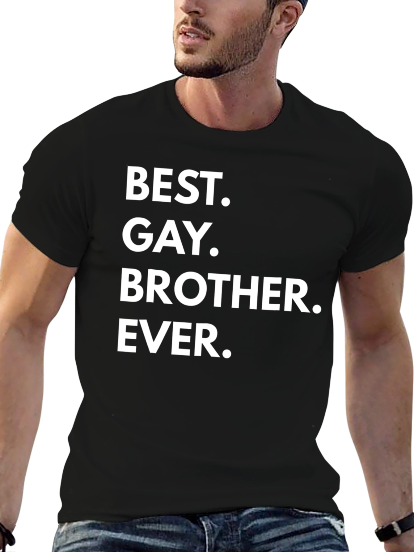 Best Gay Brother Ever Black Graphic T-Shirt