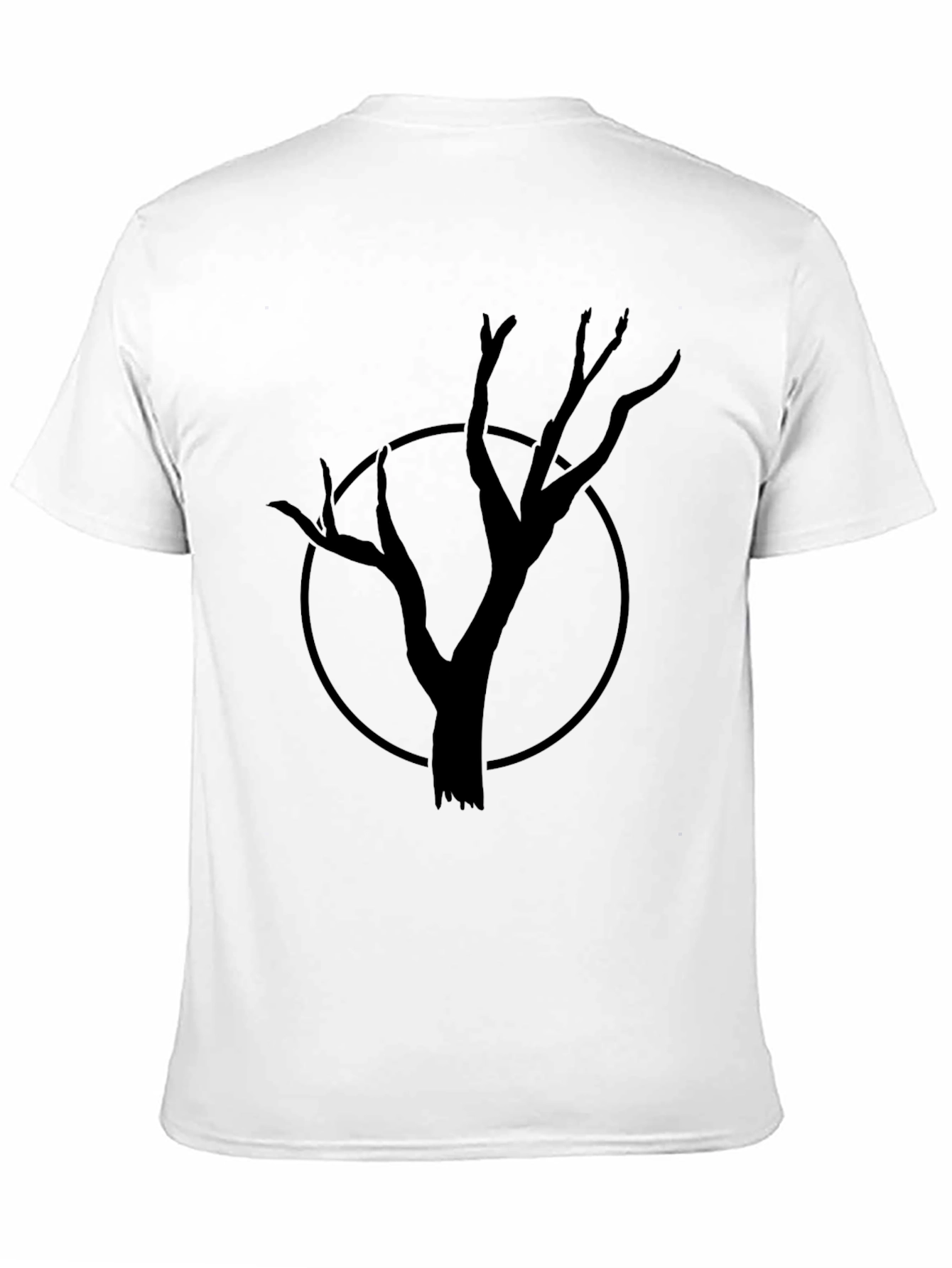 Mens Black Tree Graphic Tee - Unique Design
