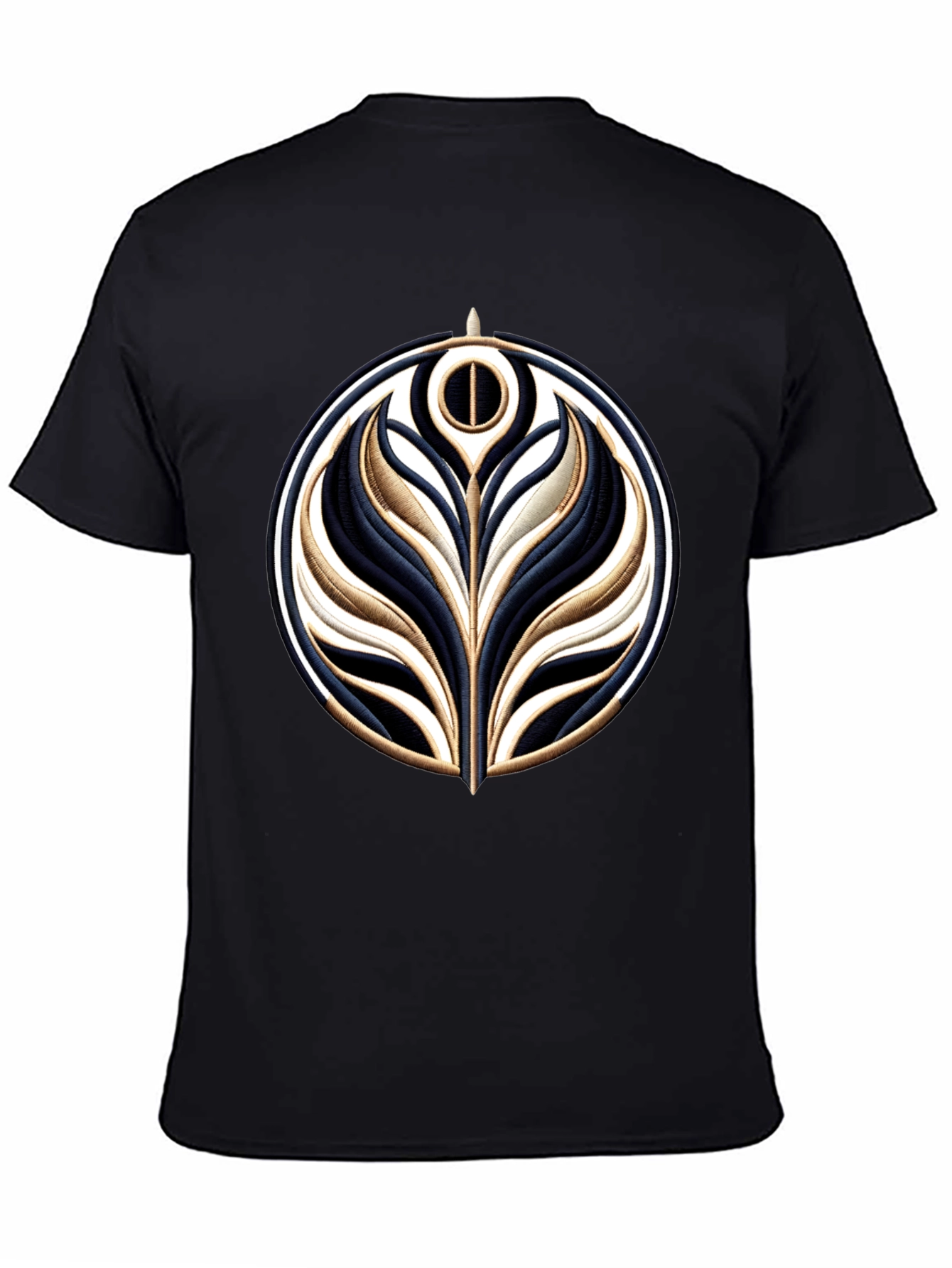 Embroidered Emblem Black T-Shirt