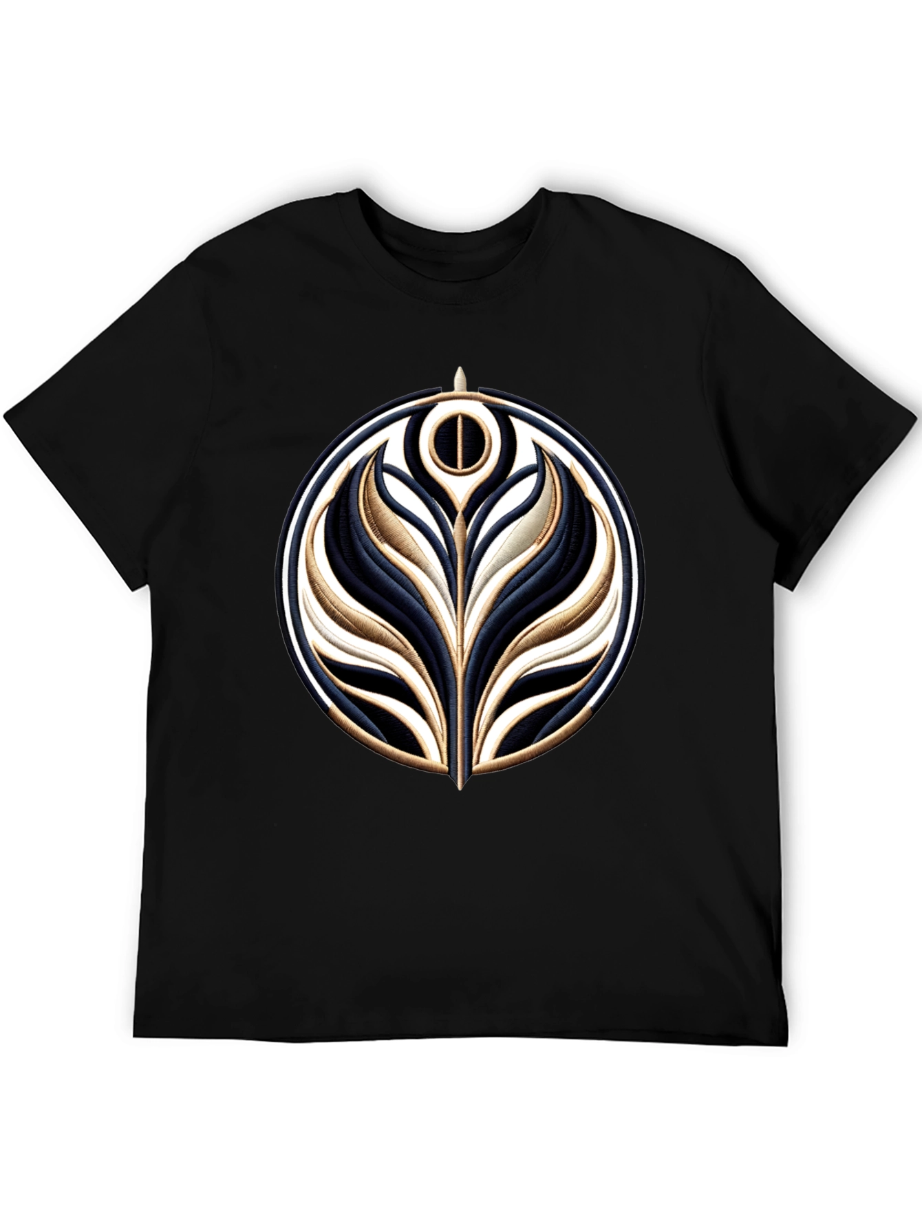 Embroidered Emblem Black T-Shirt