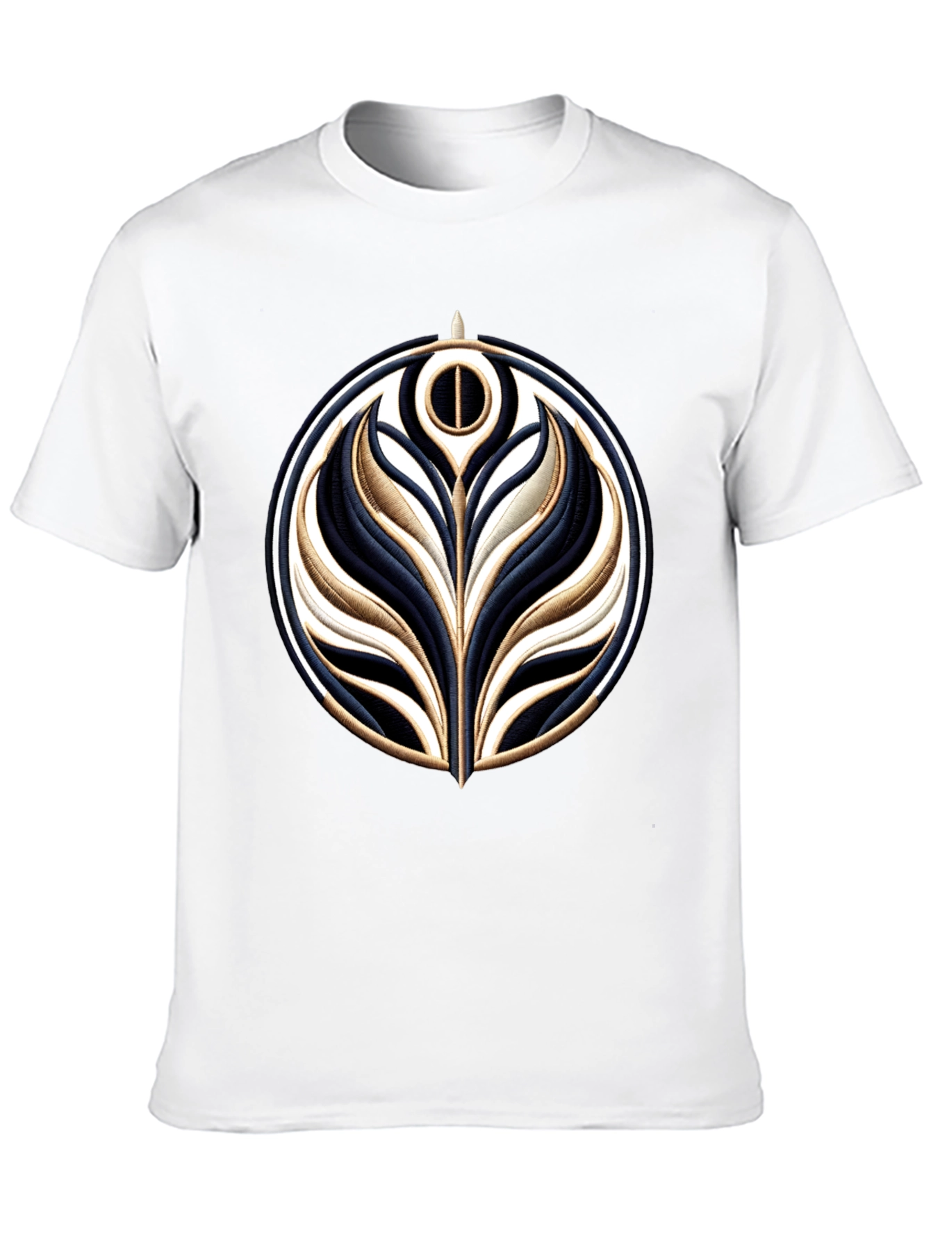 Embroidered Emblem Black T-Shirt