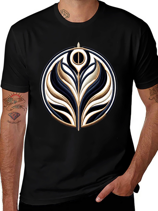 Embroidered Emblem Black T-Shirt