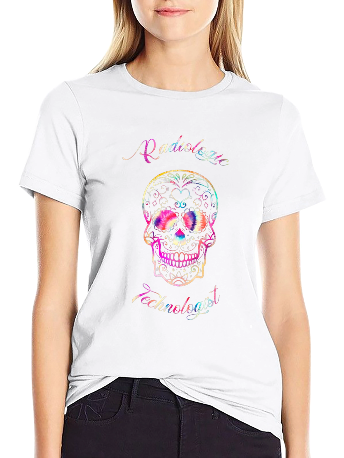 Radiologic Technologist Sugar Skull T-Shirt