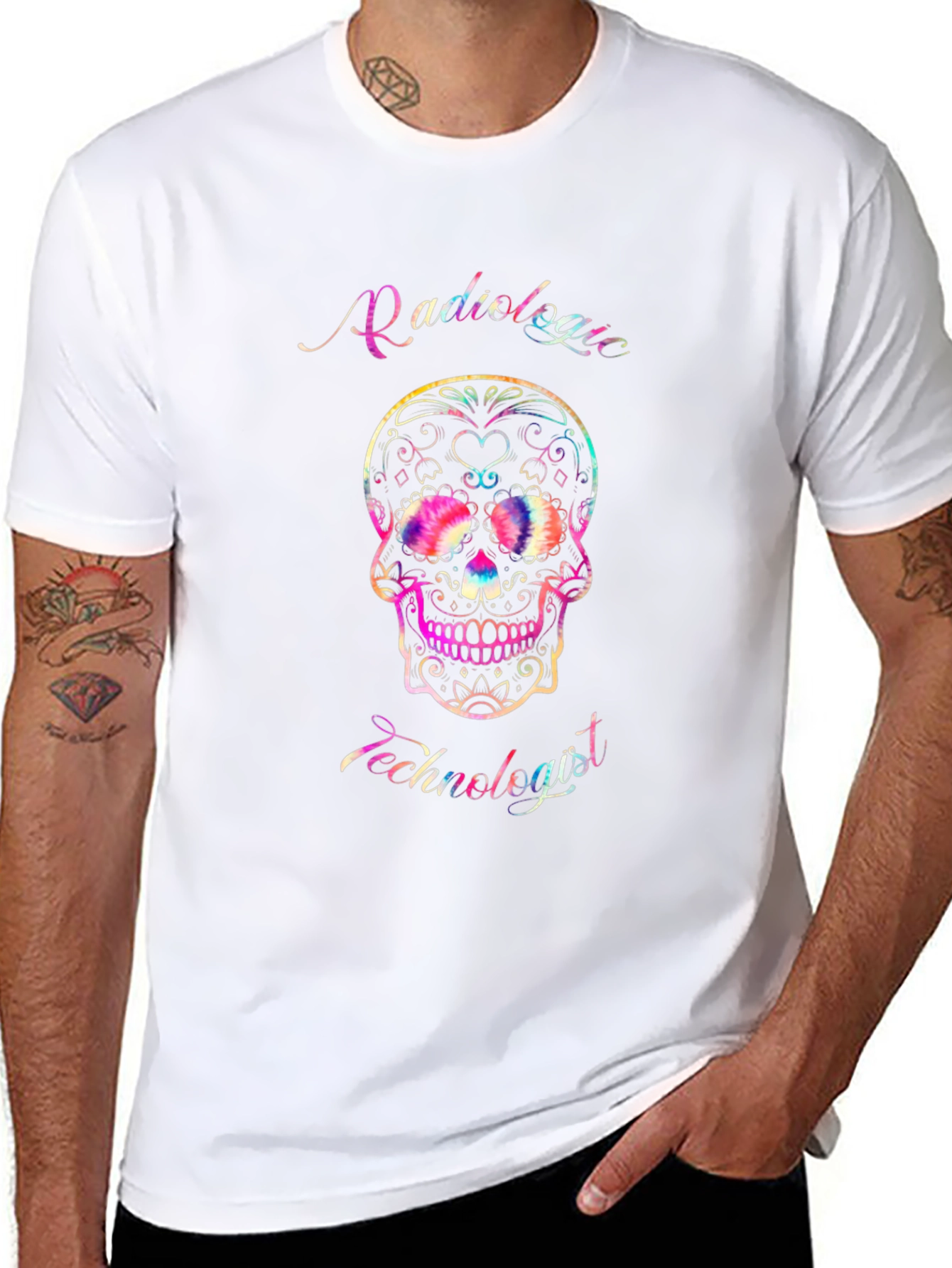 Radiologic Technologist Sugar Skull T-Shirt