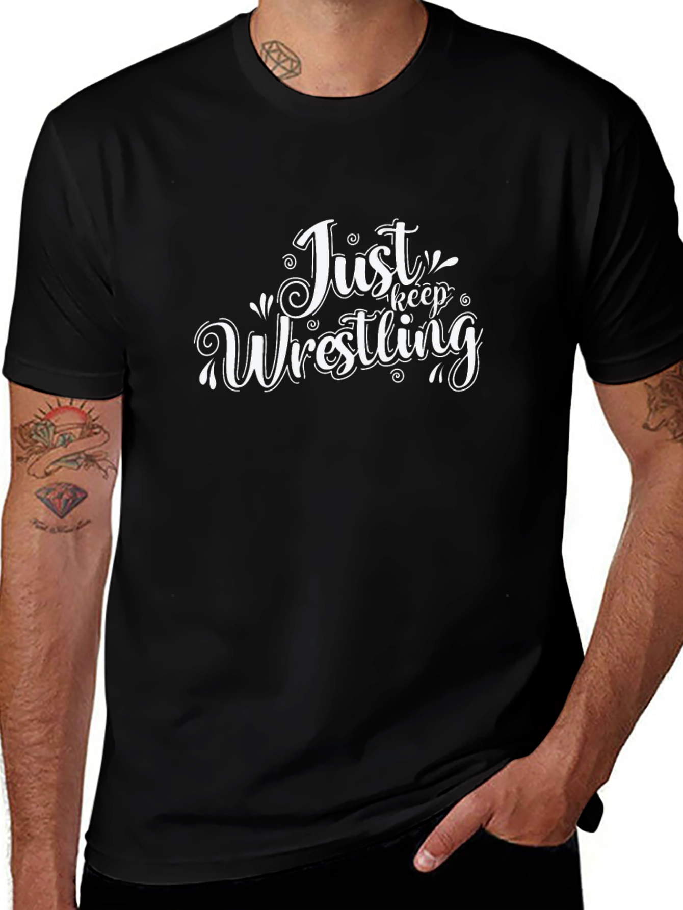 Just Keep Wrestling Graphic Tee