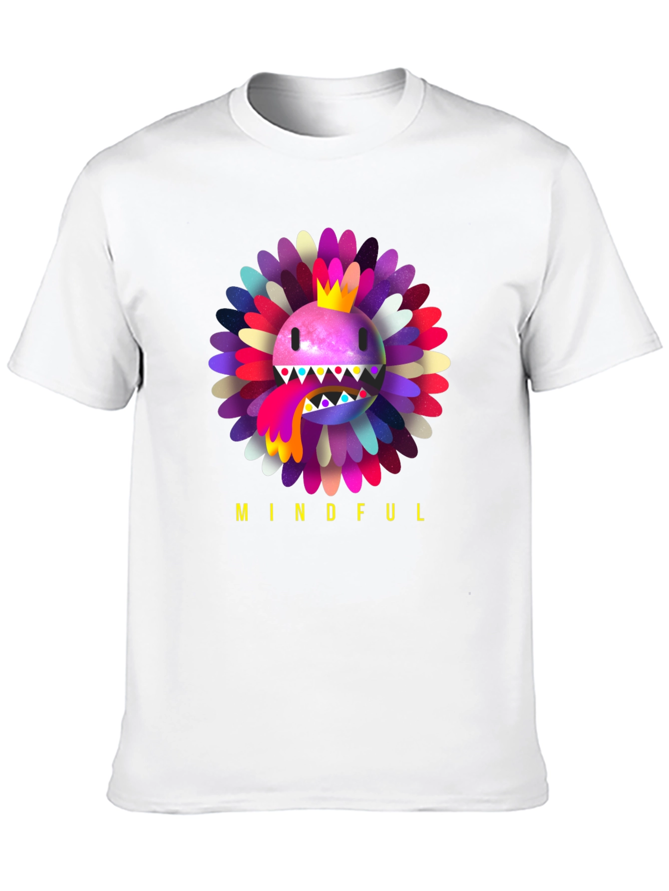 Mindful Flower Graphic Tee - Trendy Casual Wear