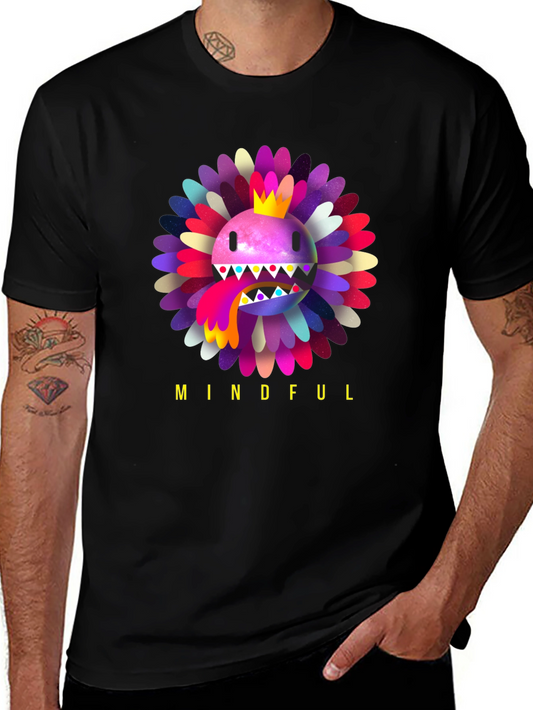 Mindful Flower Graphic Tee - Trendy Casual Wear