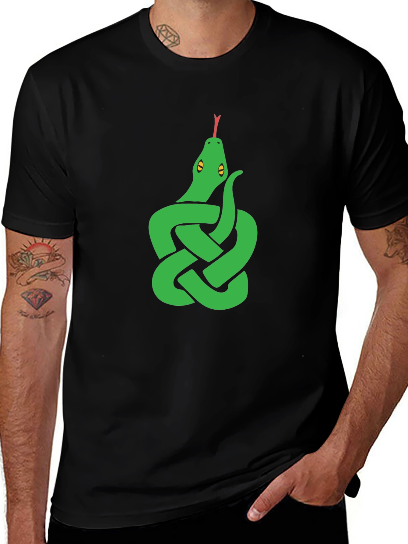 Knot Snake Graphic Tee - Black
