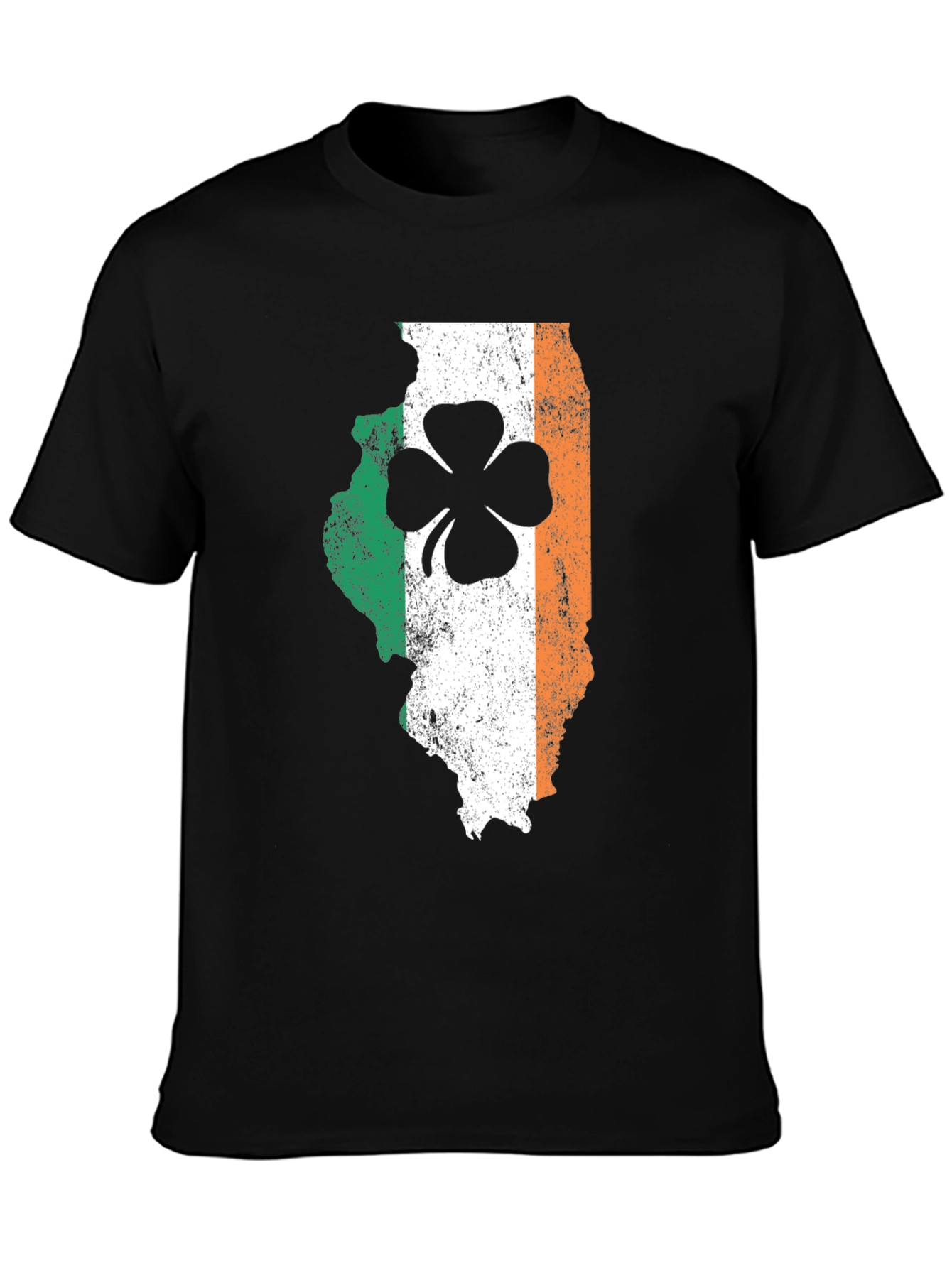 Irish Illinois Shamrock Graphic T-Shirt