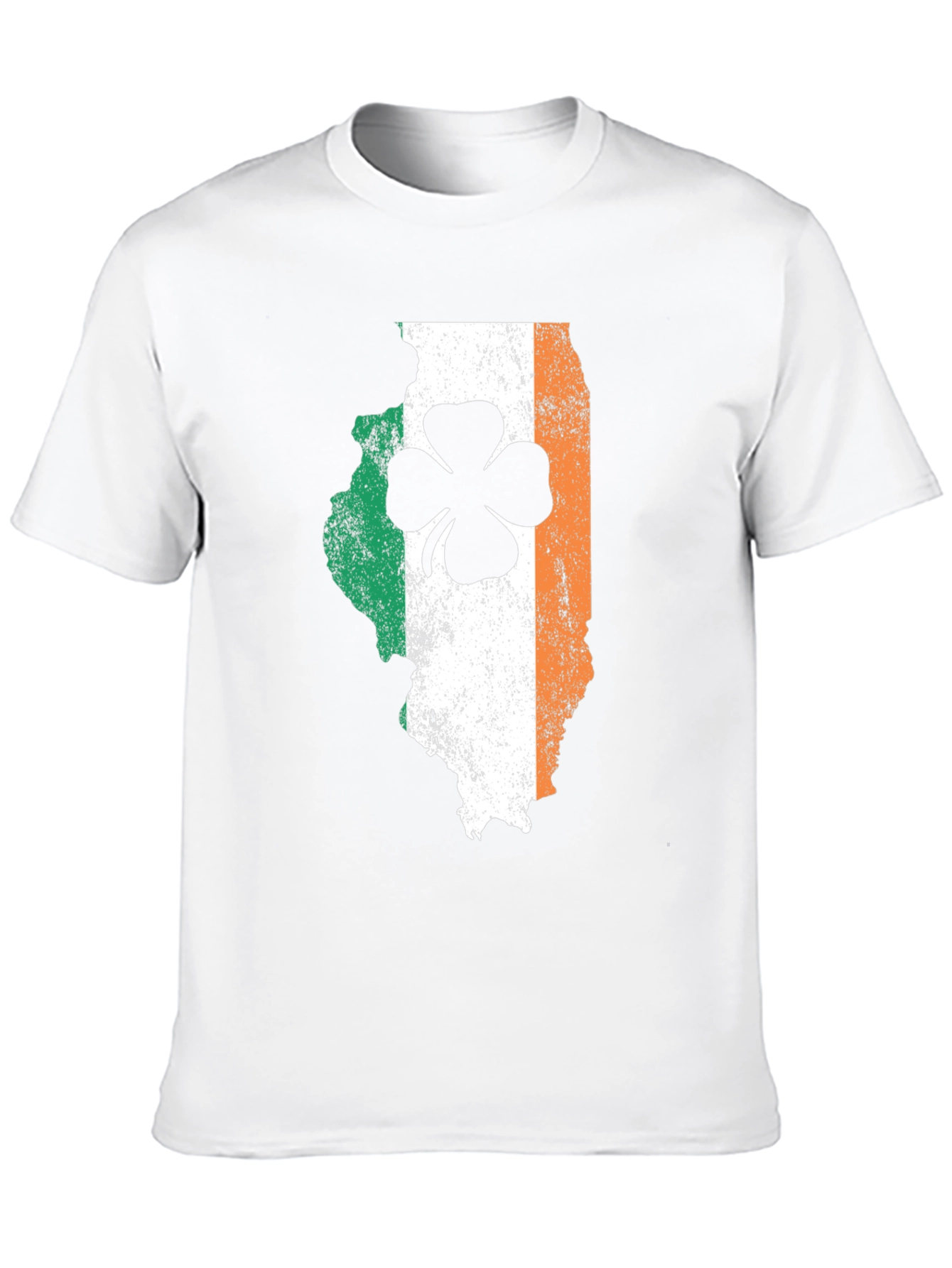Irish Illinois Shamrock Graphic T-Shirt