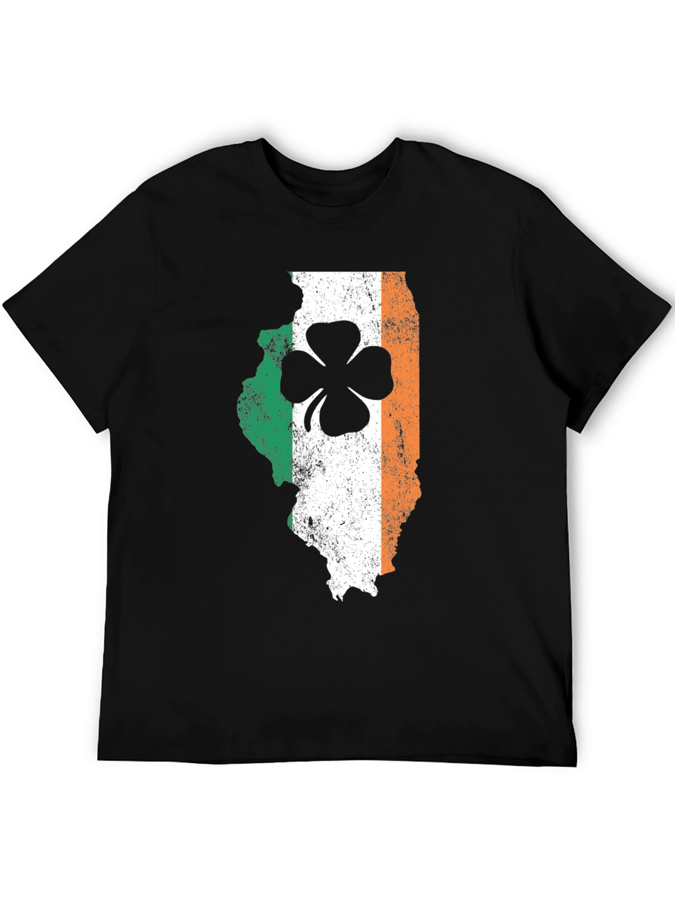 Irish Illinois Shamrock Graphic T-Shirt