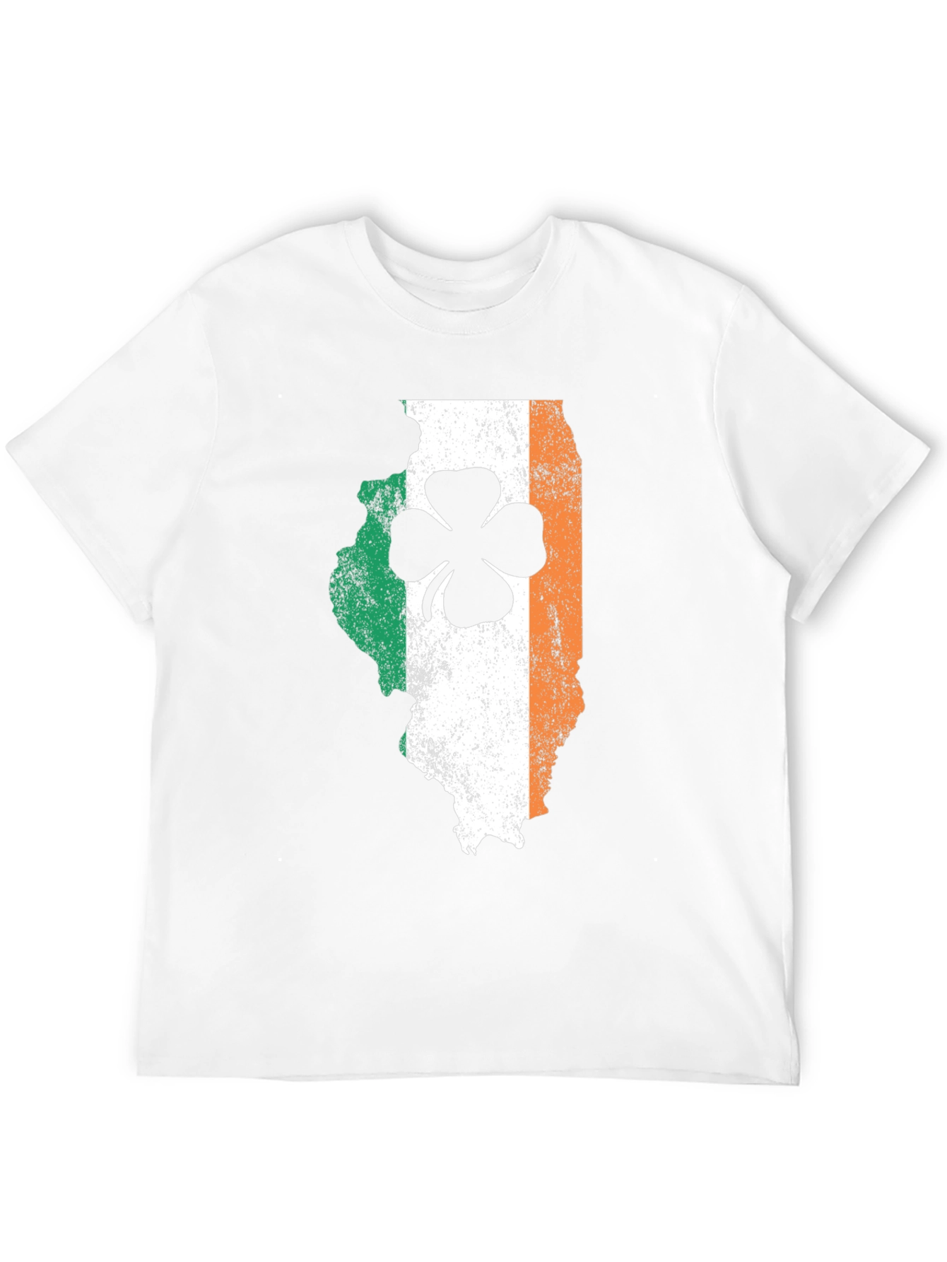 Irish Illinois Shamrock Graphic T-Shirt