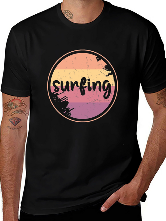 Retro Surfing Graphic T-Shirt