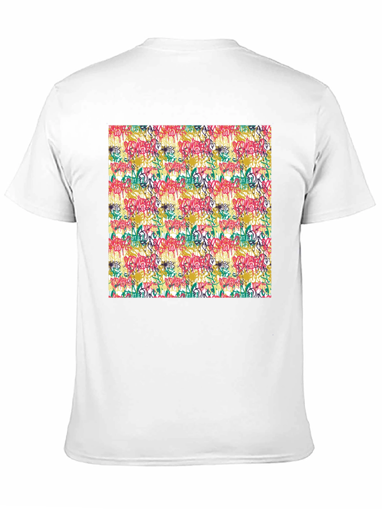 Graffiti Art Print Black T-Shirt