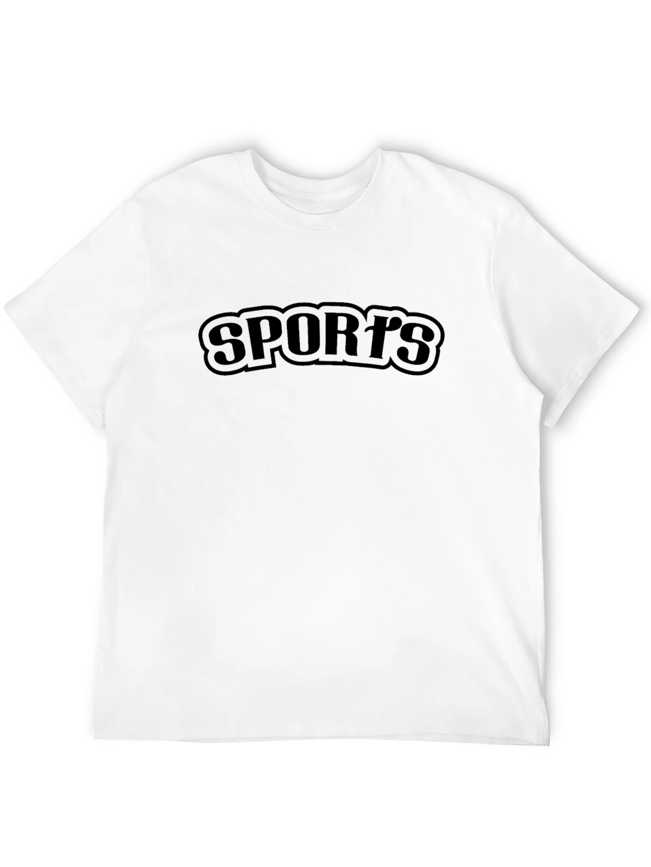 Mens Black SPORTS Graphic T-Shirt