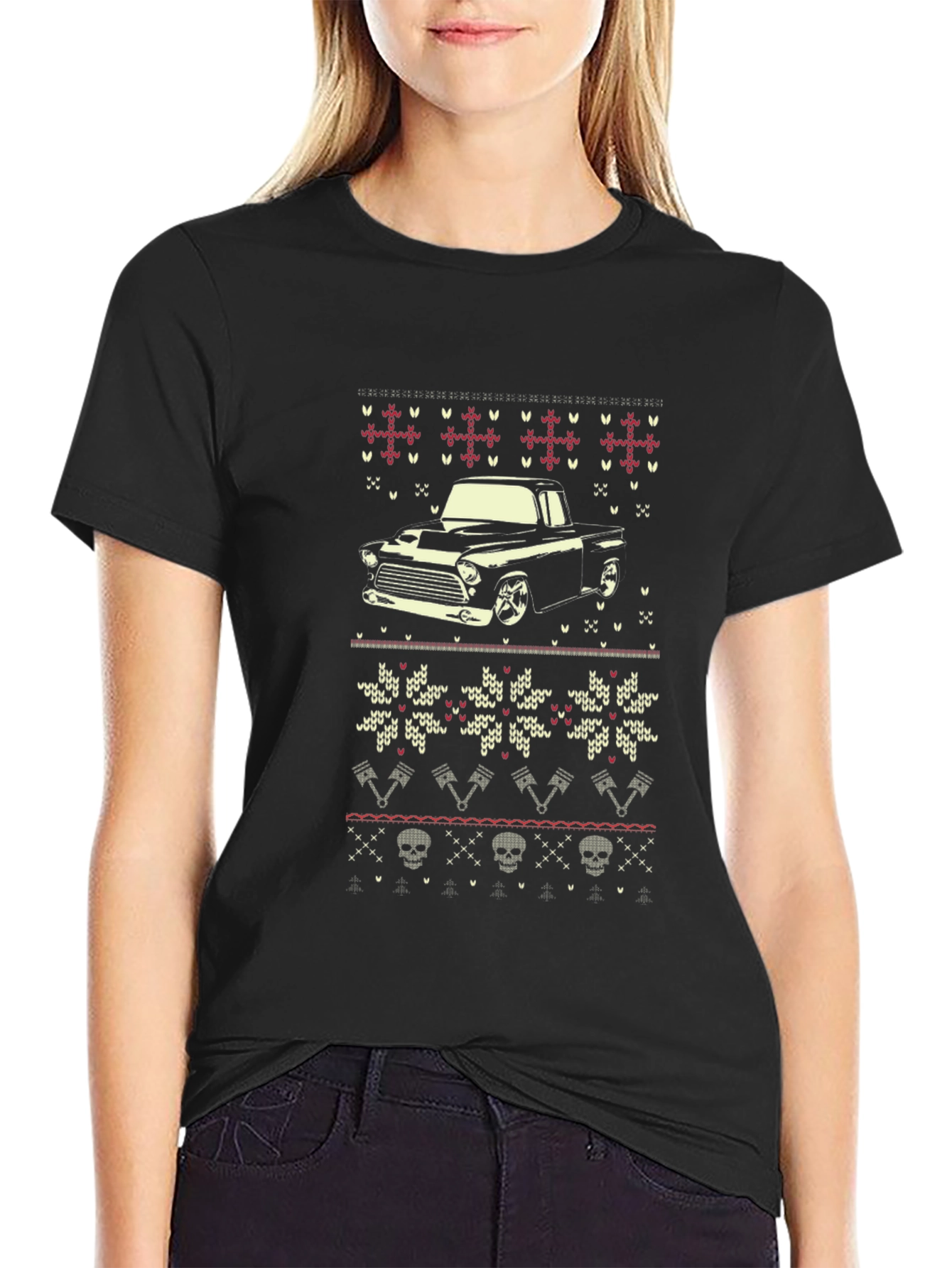 Retro Truck Ugly Christmas Sweater T-Shirt