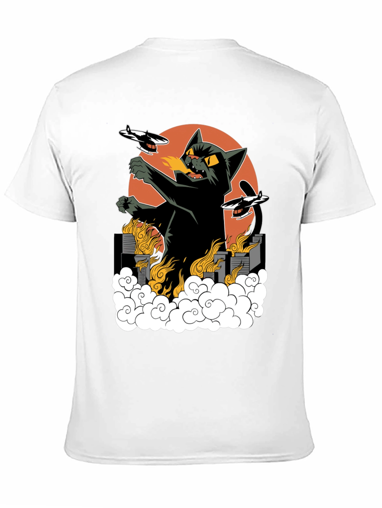 Kaiju Cat T-Shirt - Black Cotton Tee