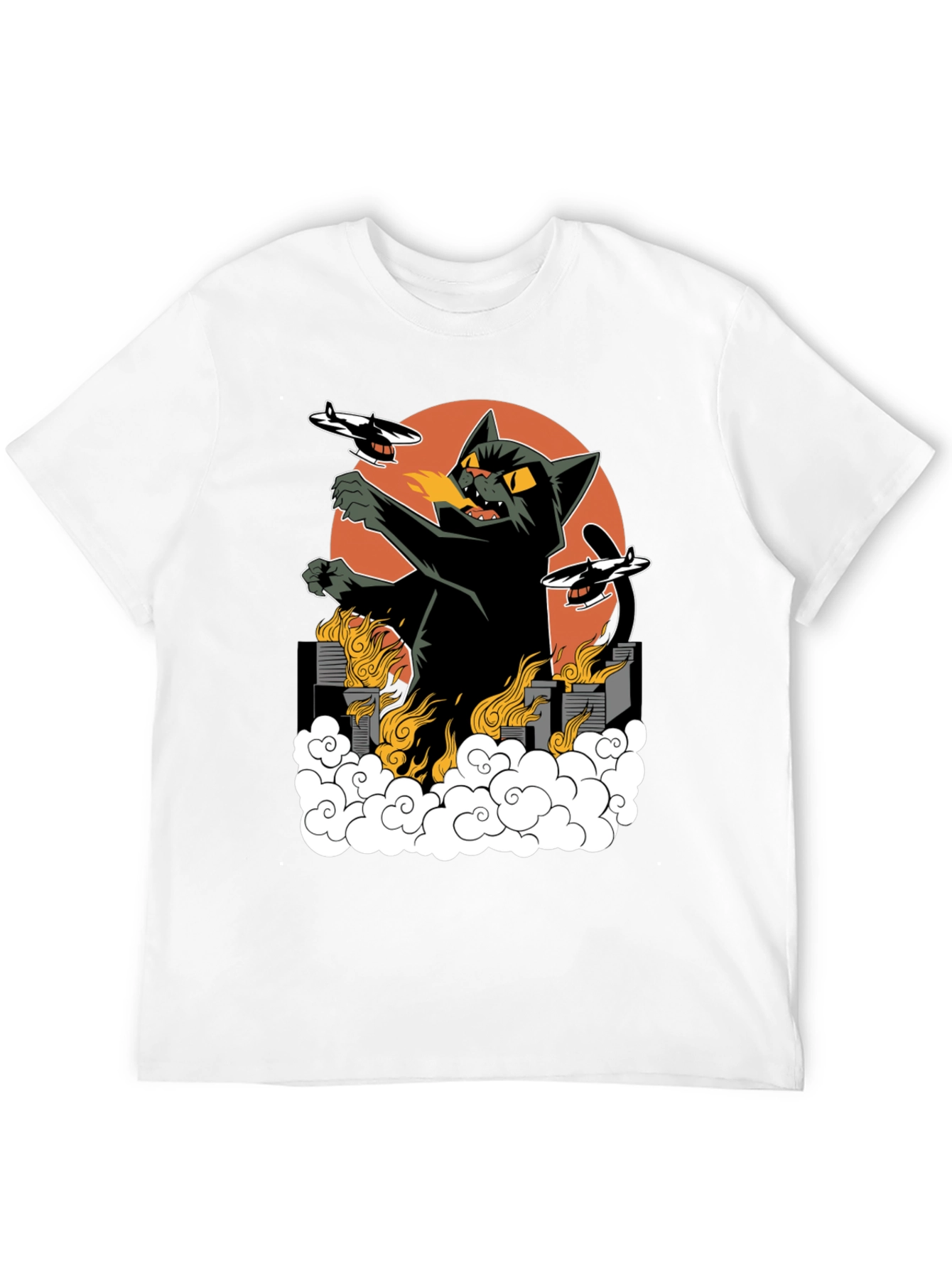 Kaiju Cat T-Shirt - Black Cotton Tee