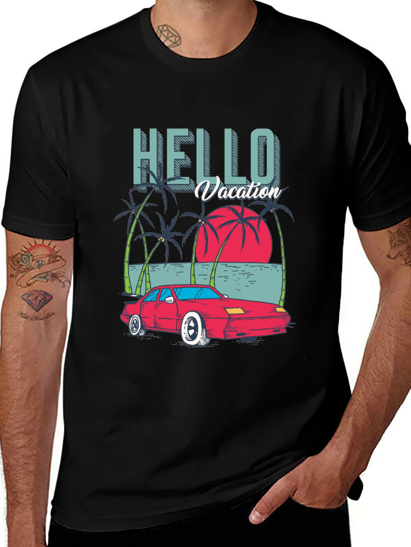 Hello Vacation Graphic T-Shirt